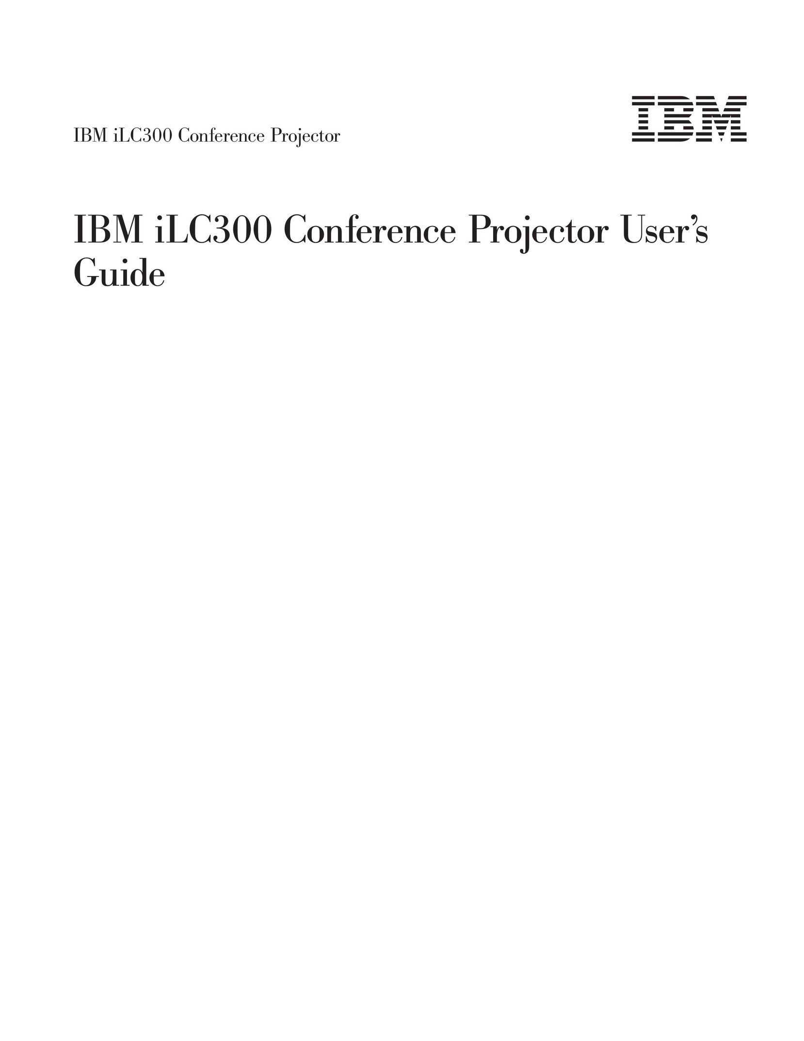 IBM Partner Pavilion iLC300 Projector User Manual