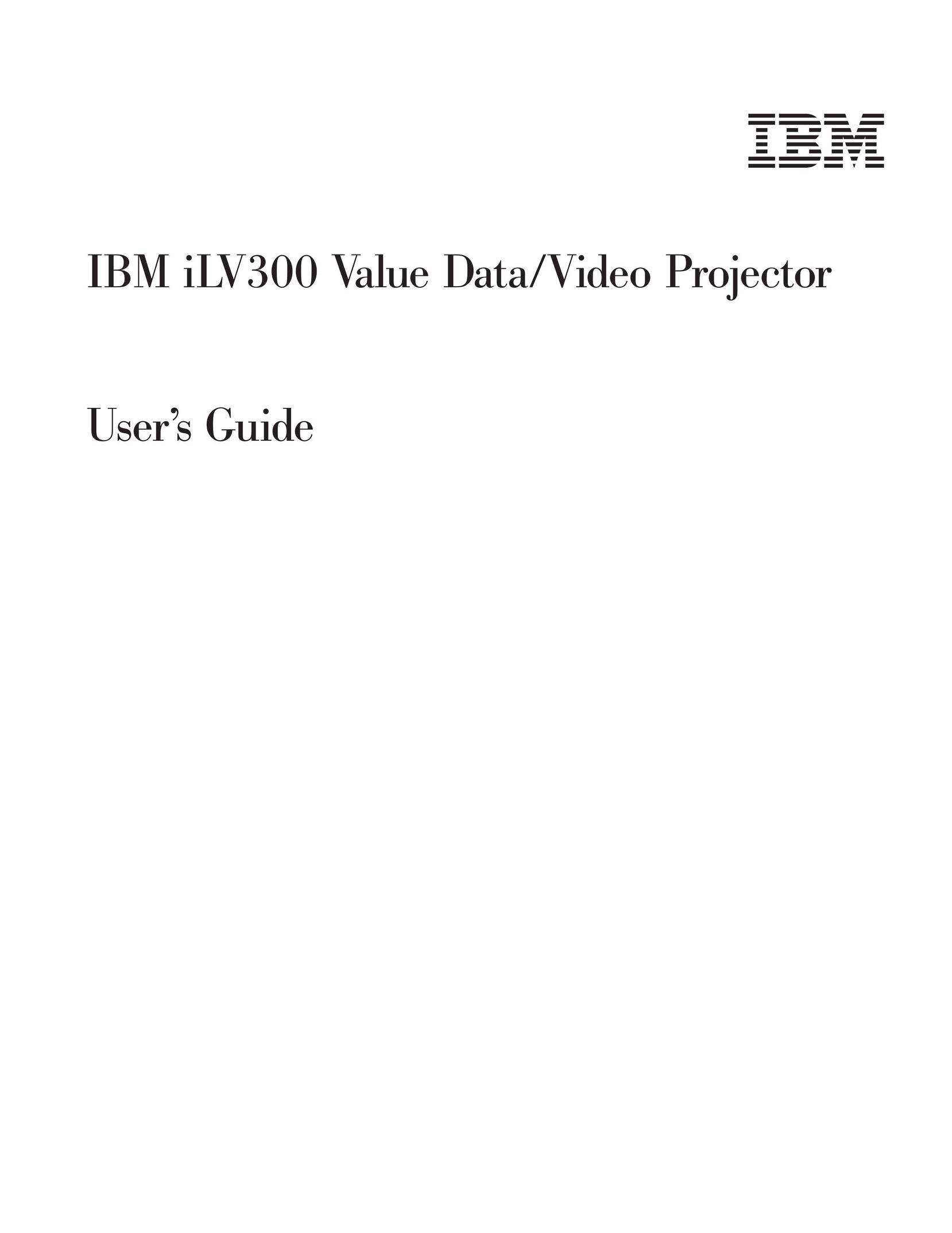 IBM Partner Pavilion iLV300 Projector User Manual