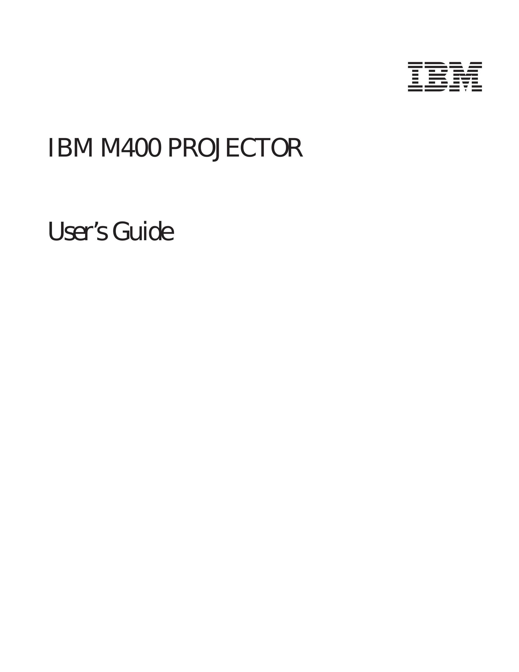 IBM Partner Pavilion PROJECTOR M400 Projector User Manual
