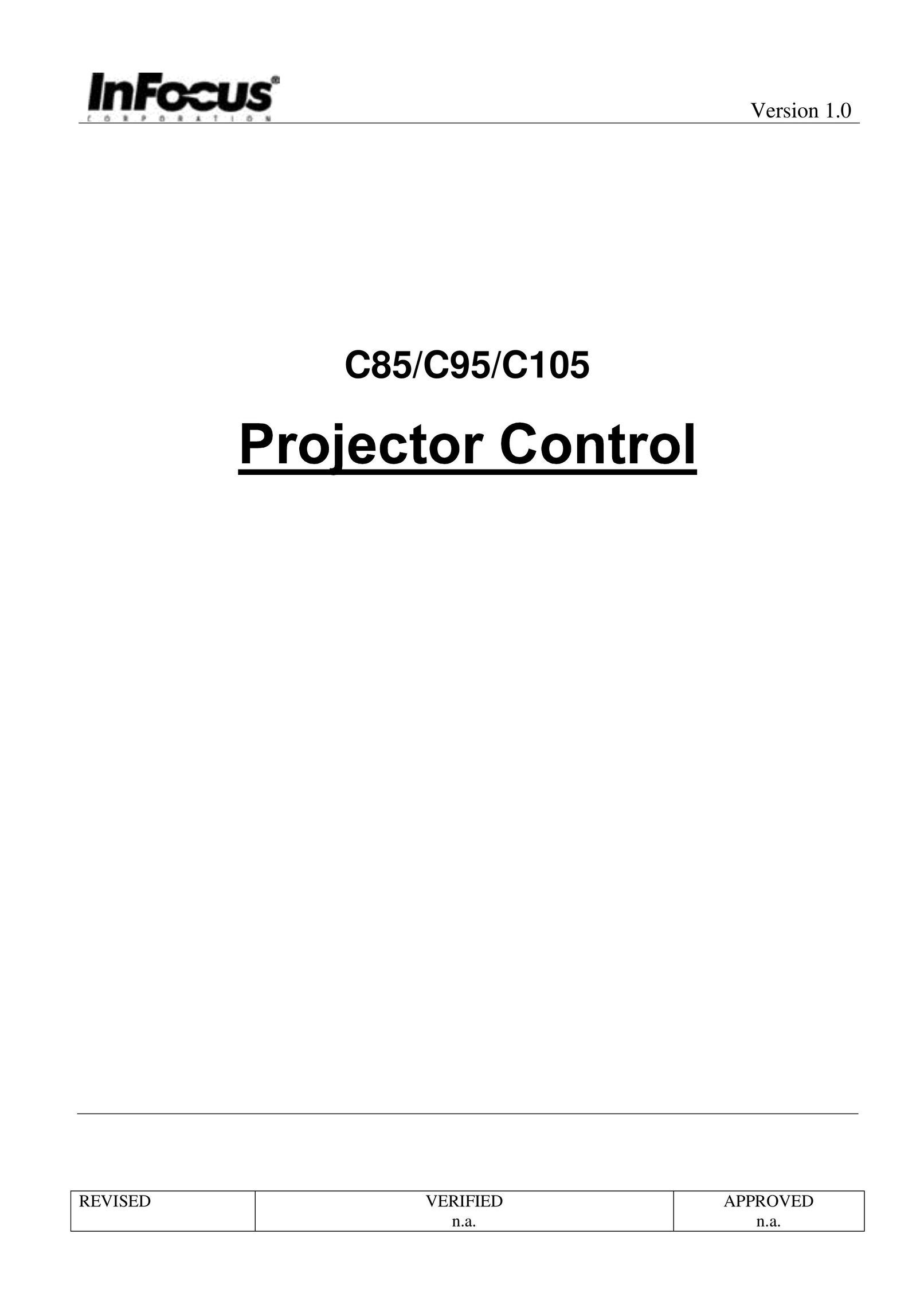 InFocus C85 Projector User Manual