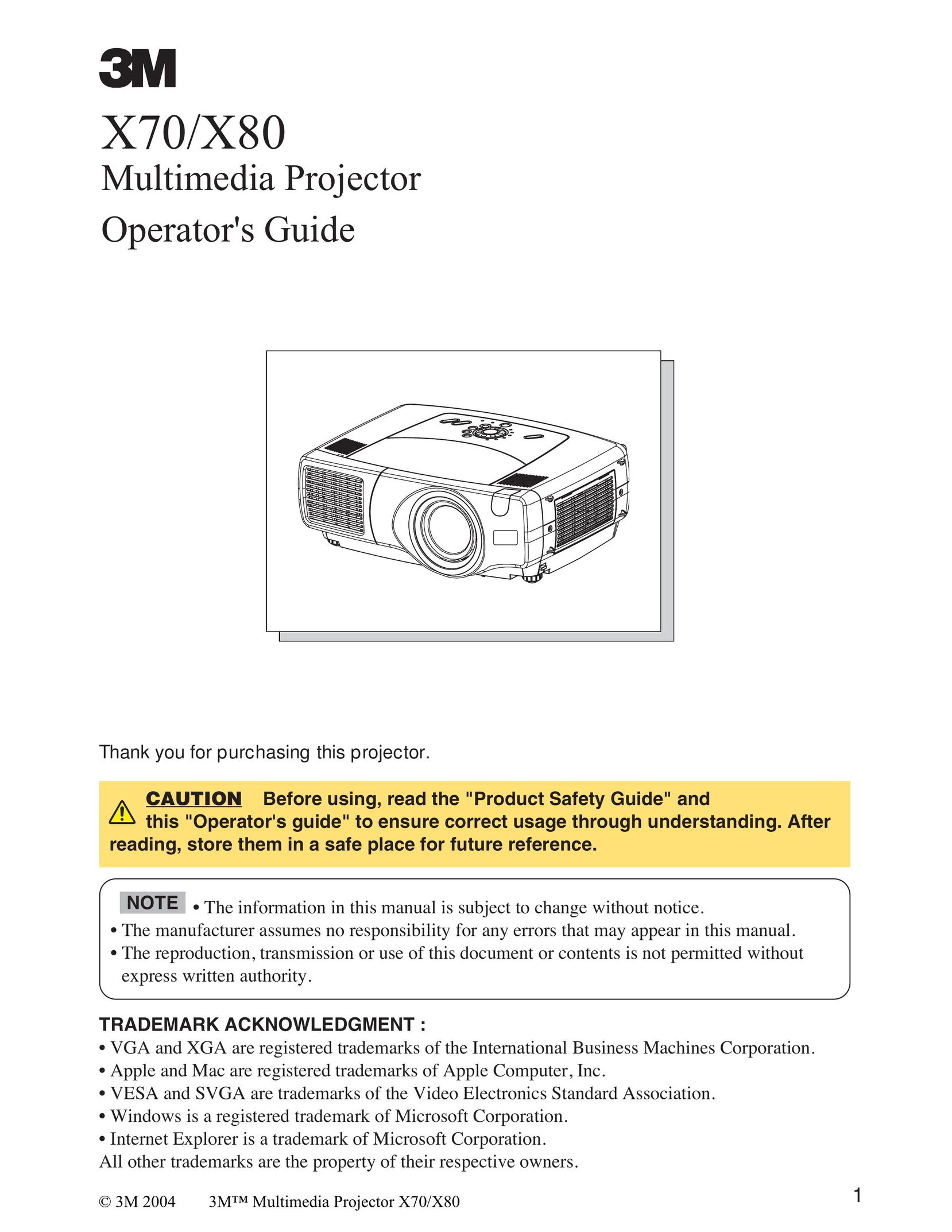 Interlink electronic X70/X80 Projector User Manual