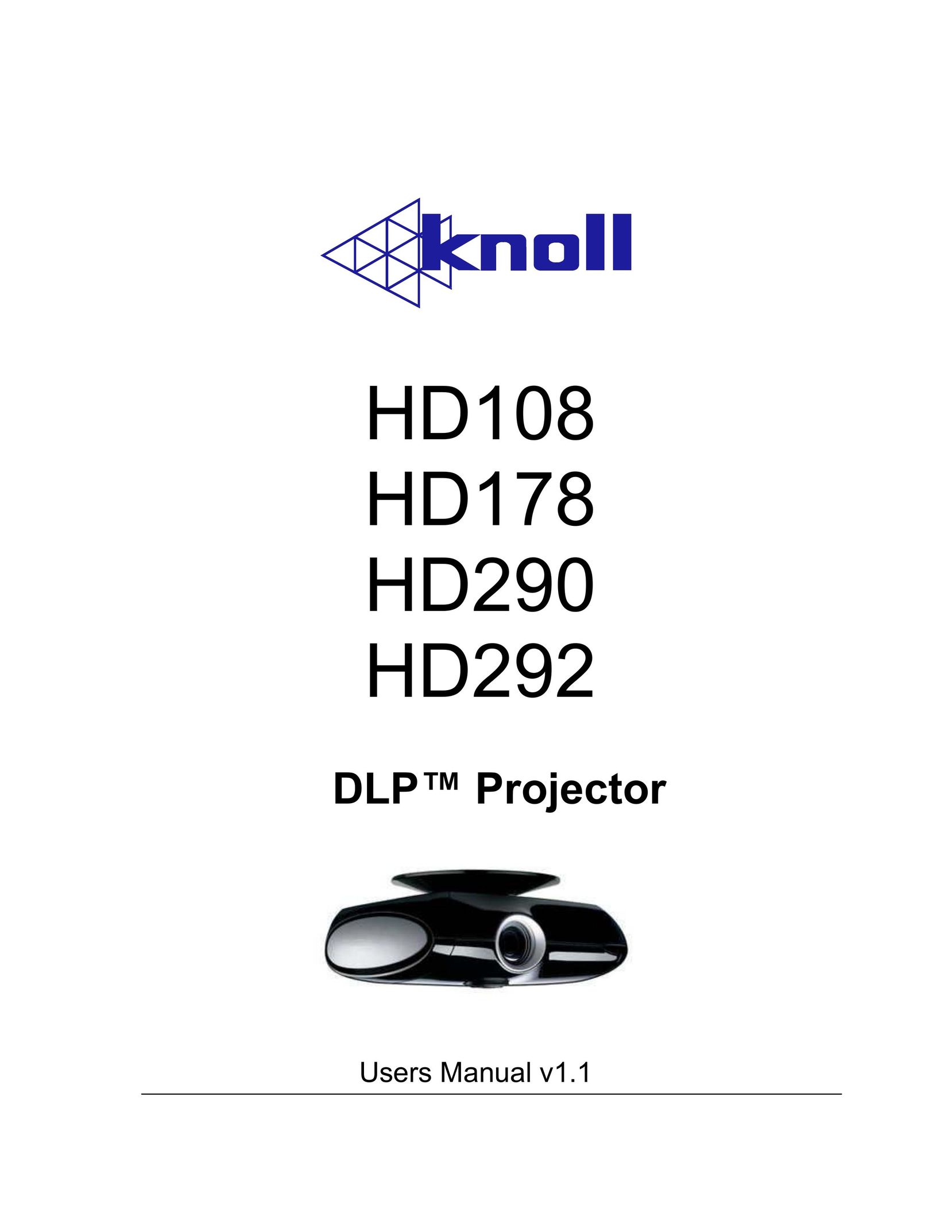 Knoll HD292 Projector User Manual