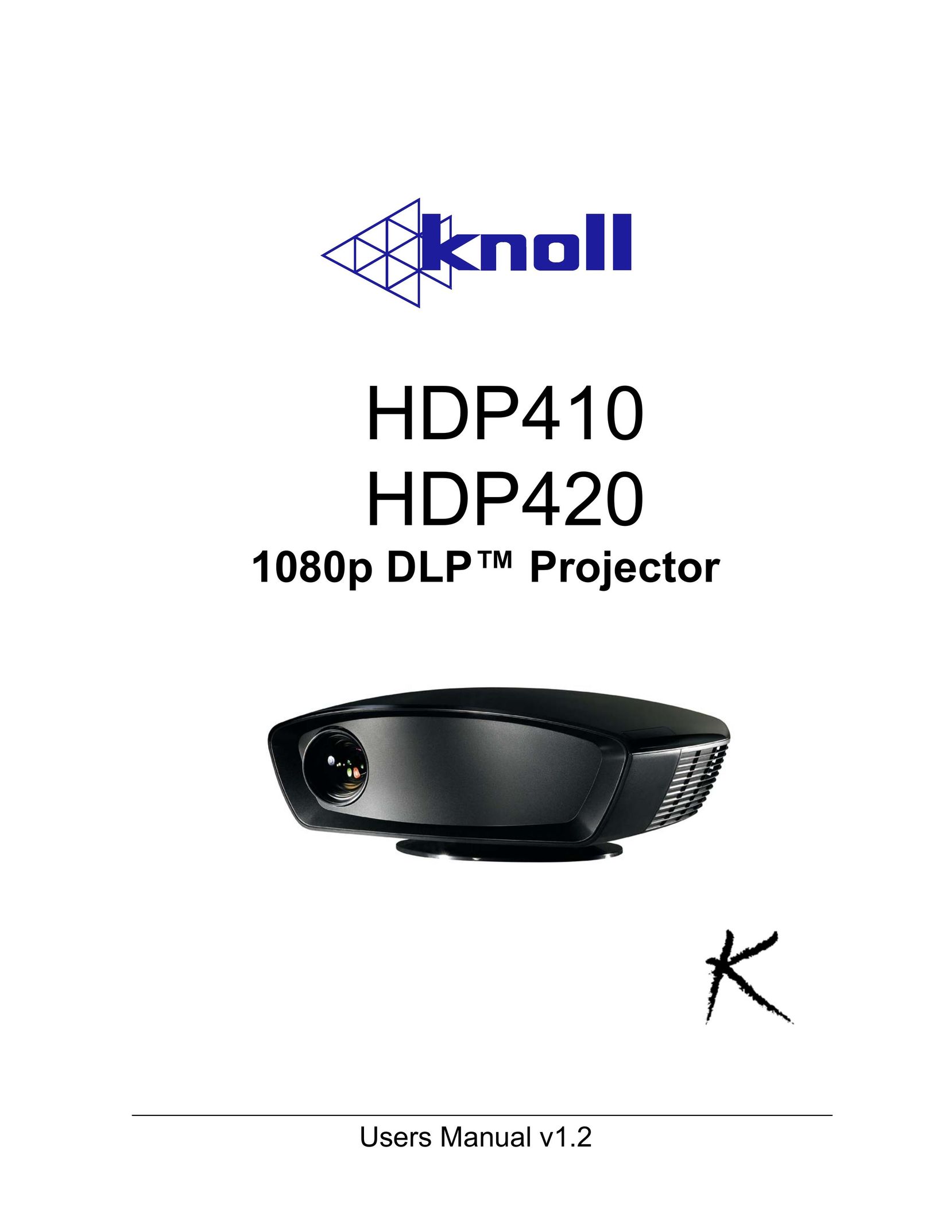 Knoll HDP420 Projector User Manual