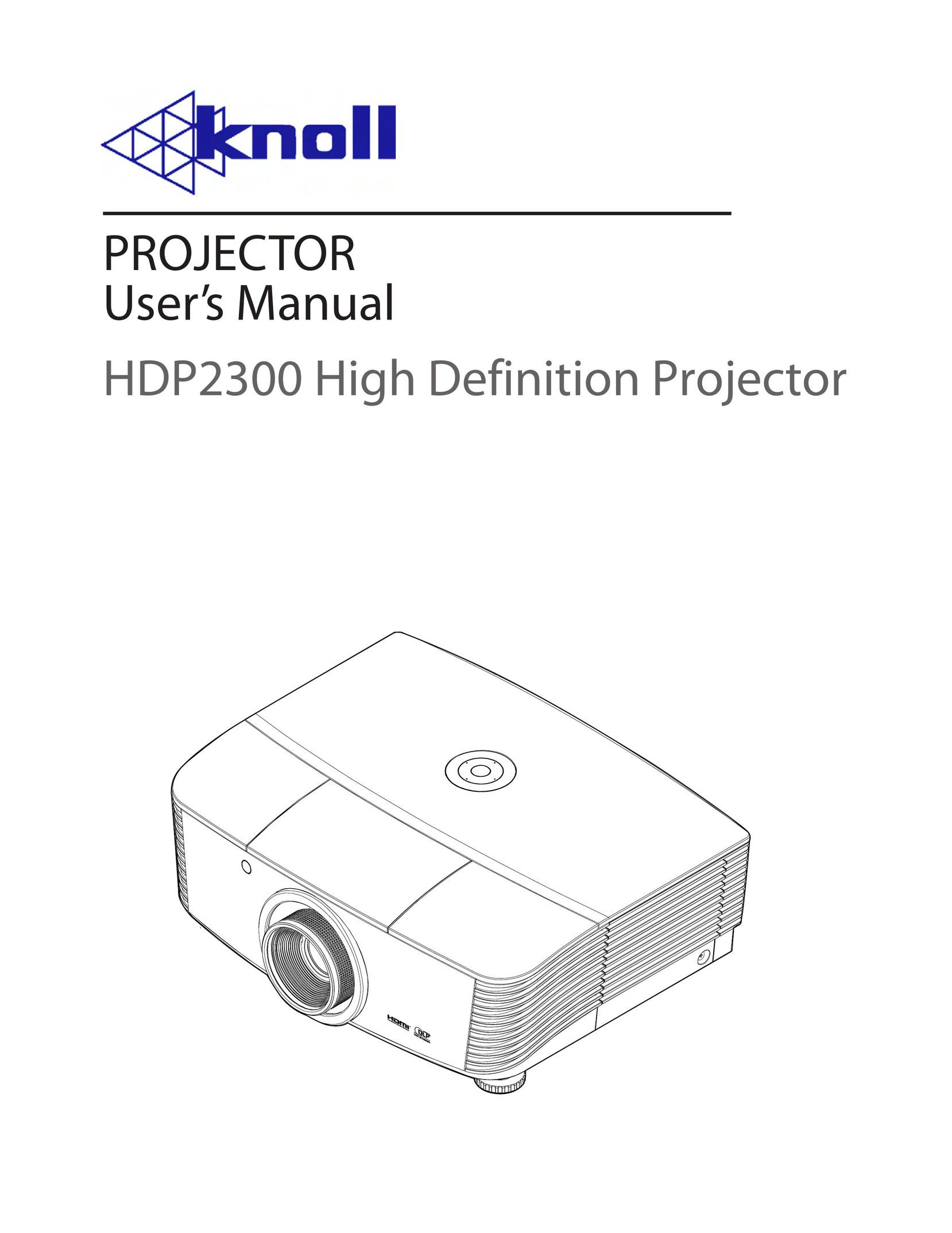 Knoll Systems HDP2300 Projector User Manual
