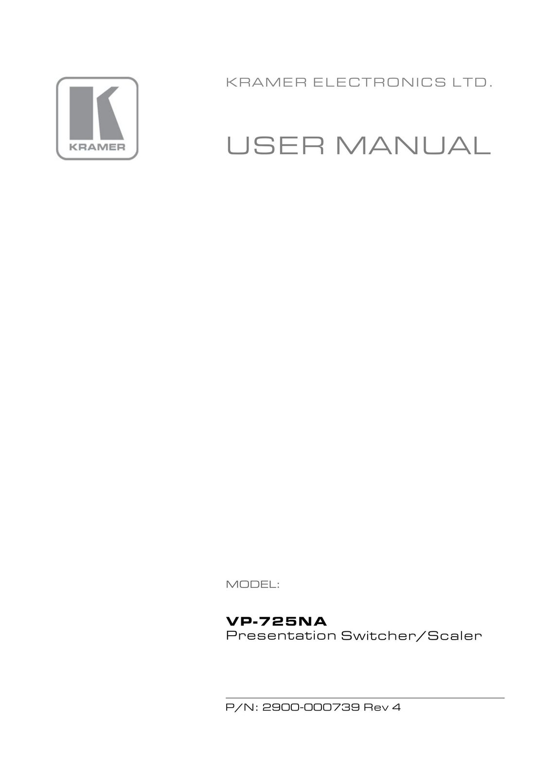 Kramer Electronics VP-725NA Projector User Manual