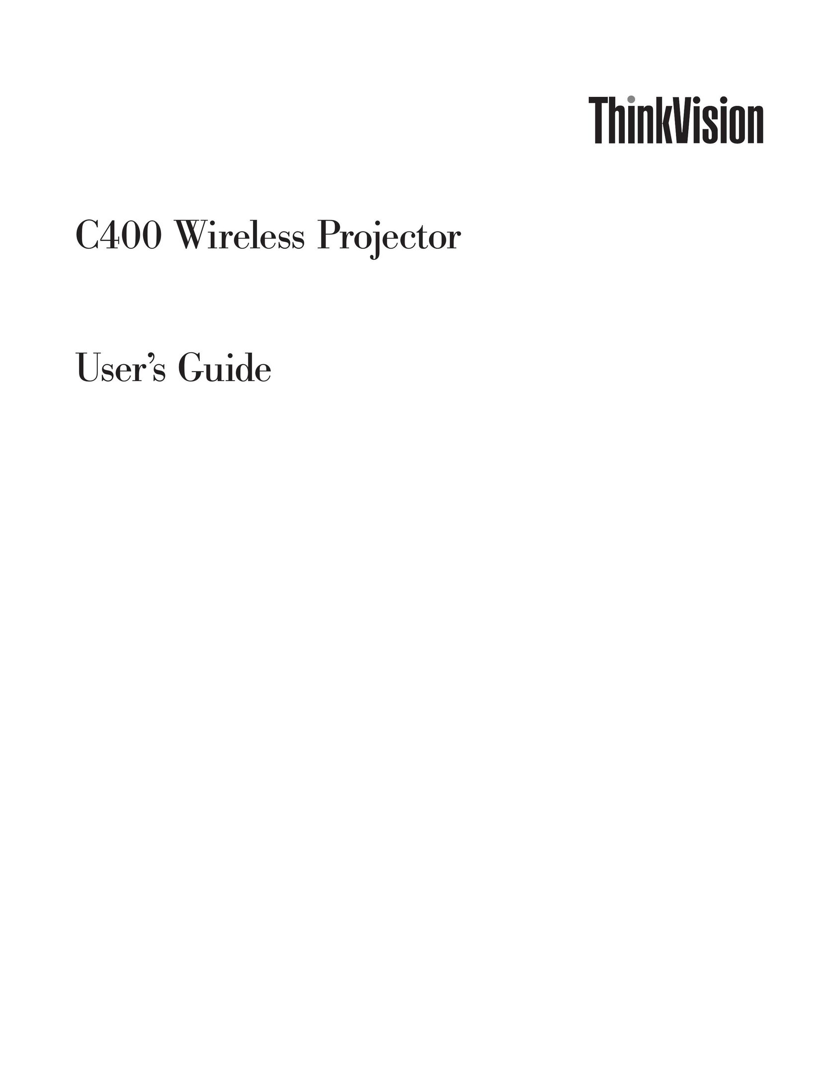 Lenovo C400 Projector User Manual