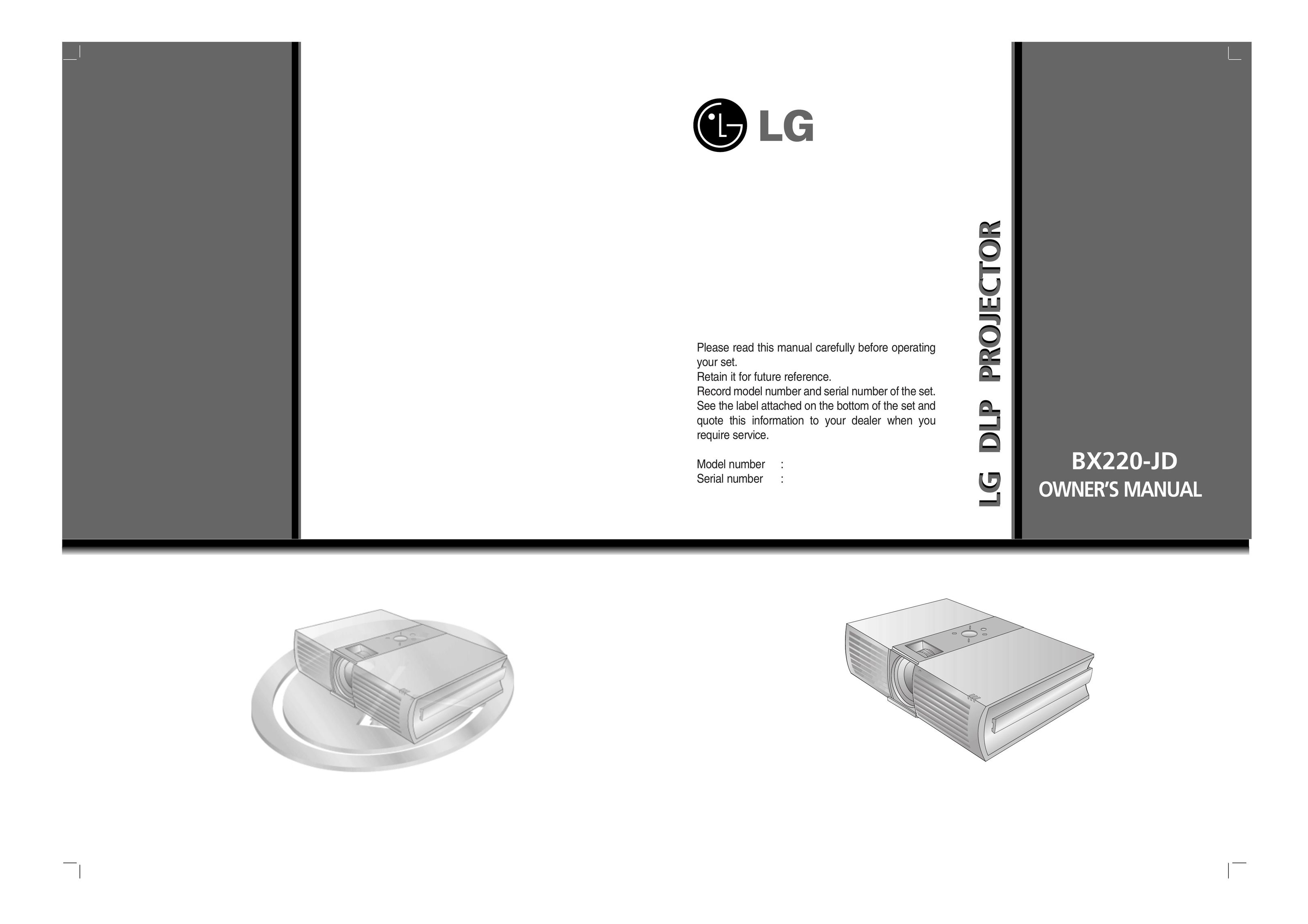 LG Electronics BX220-JD Projector User Manual