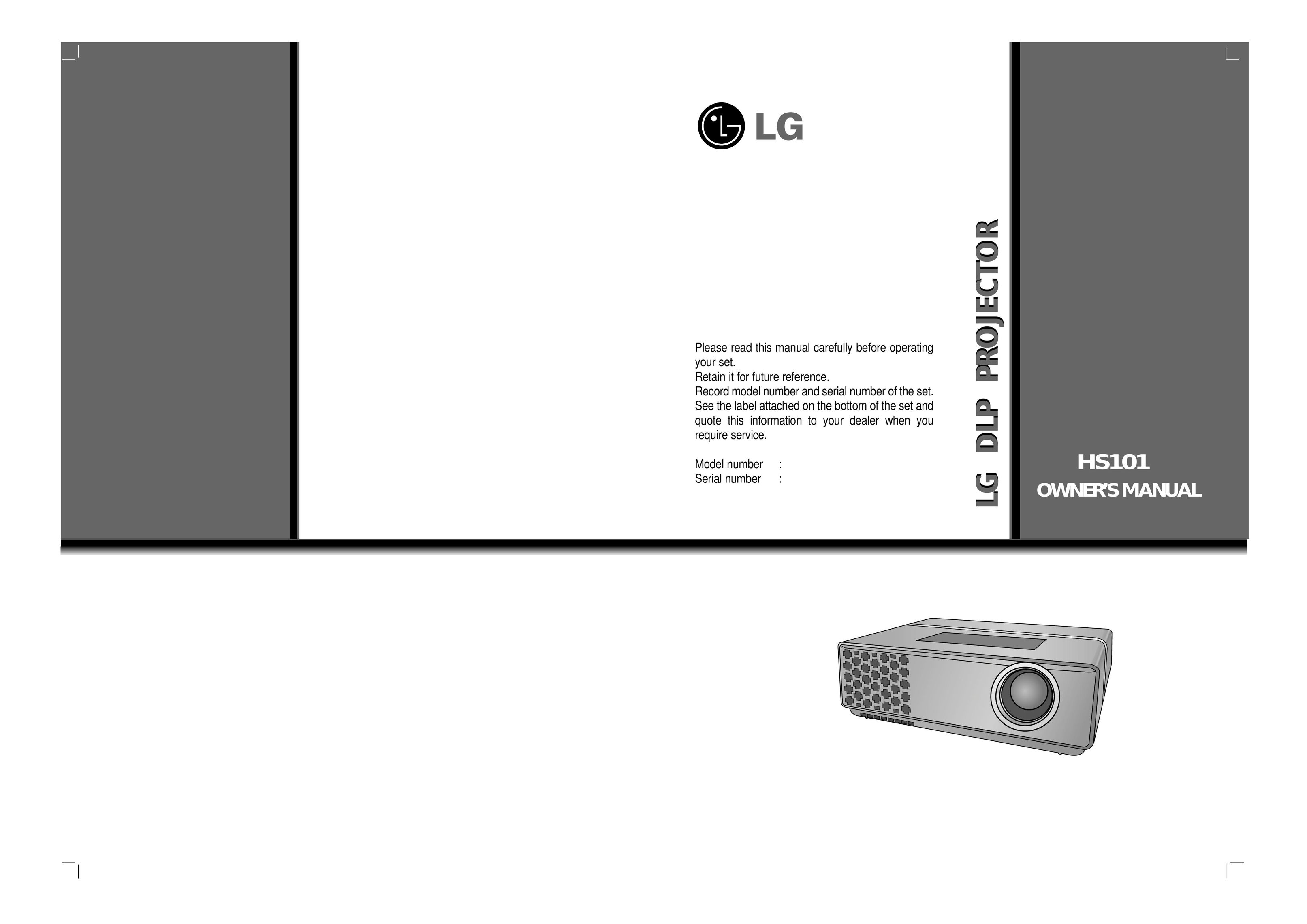 LG Electronics HS101 Projector User Manual