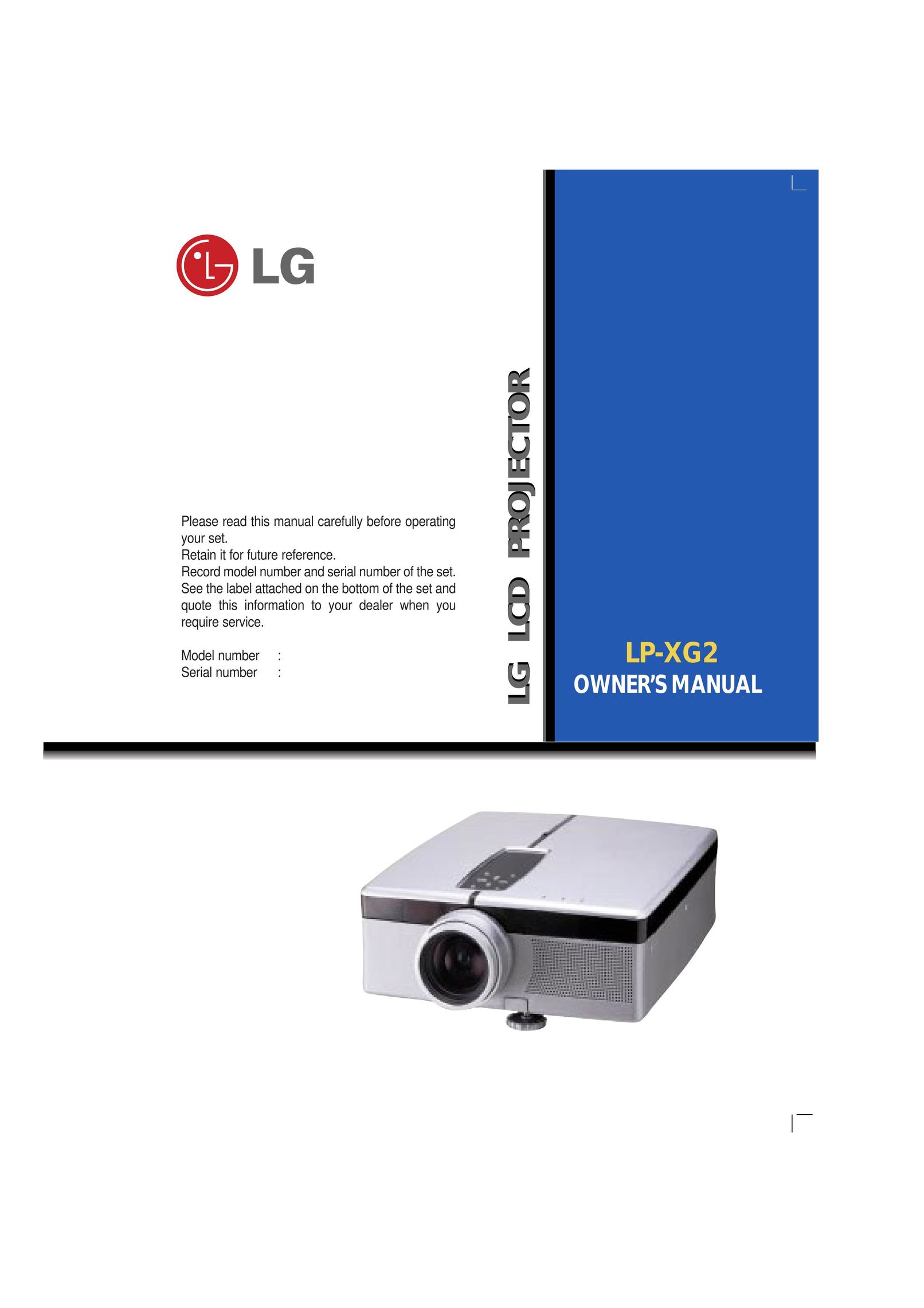 LG Electronics LP-XG2 Projector User Manual
