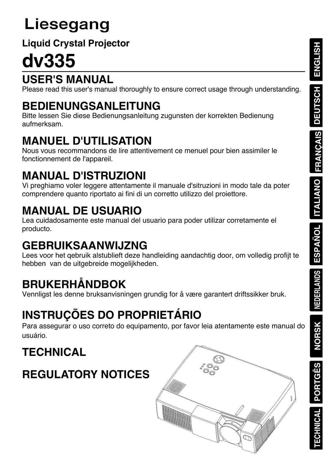 Liesegang dv335 Projector User Manual