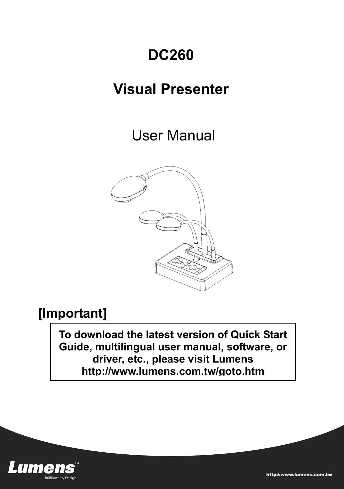 Lumens Technology DC260 Projector User Manual