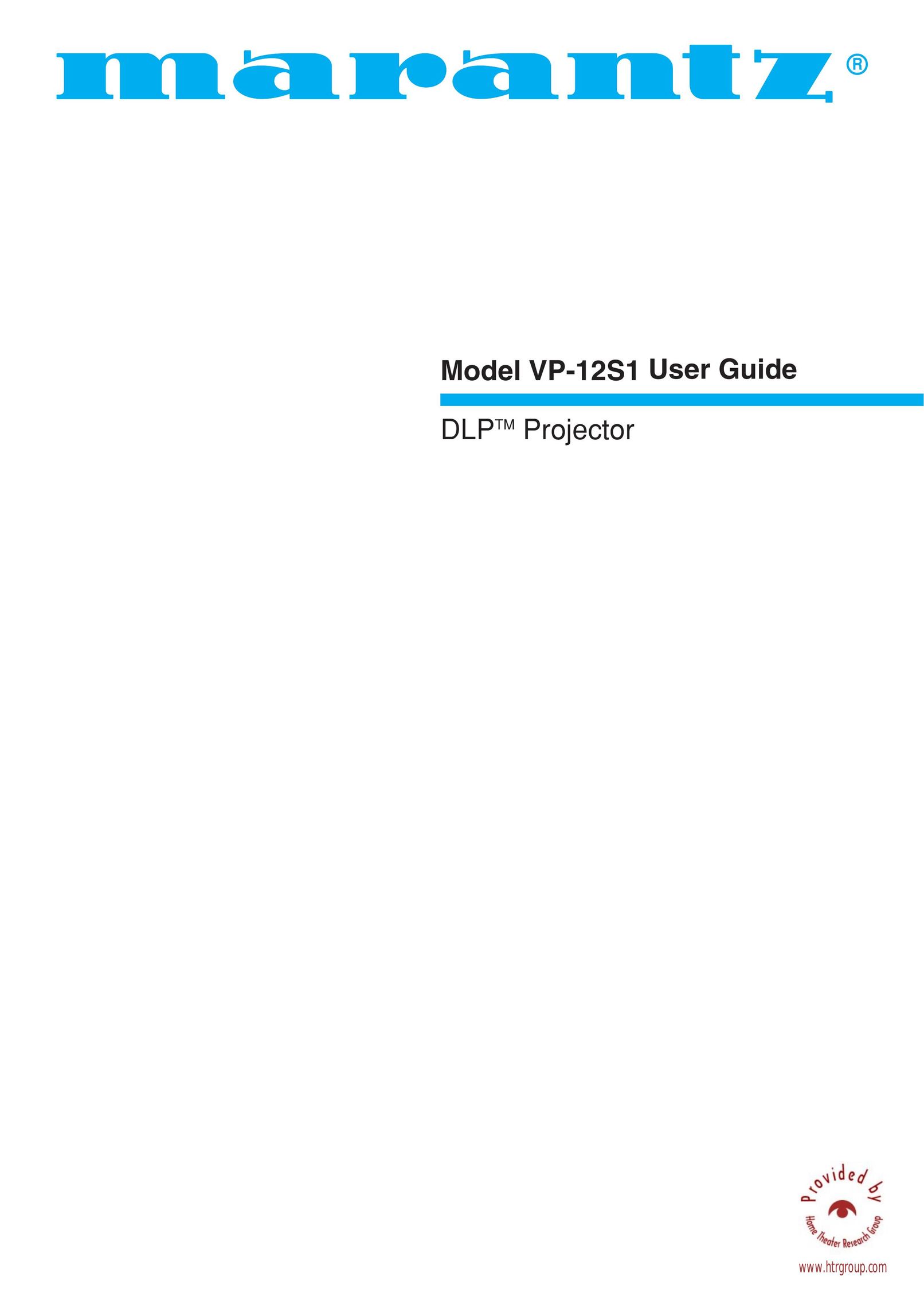 Marantz VP12S1 Projector User Manual