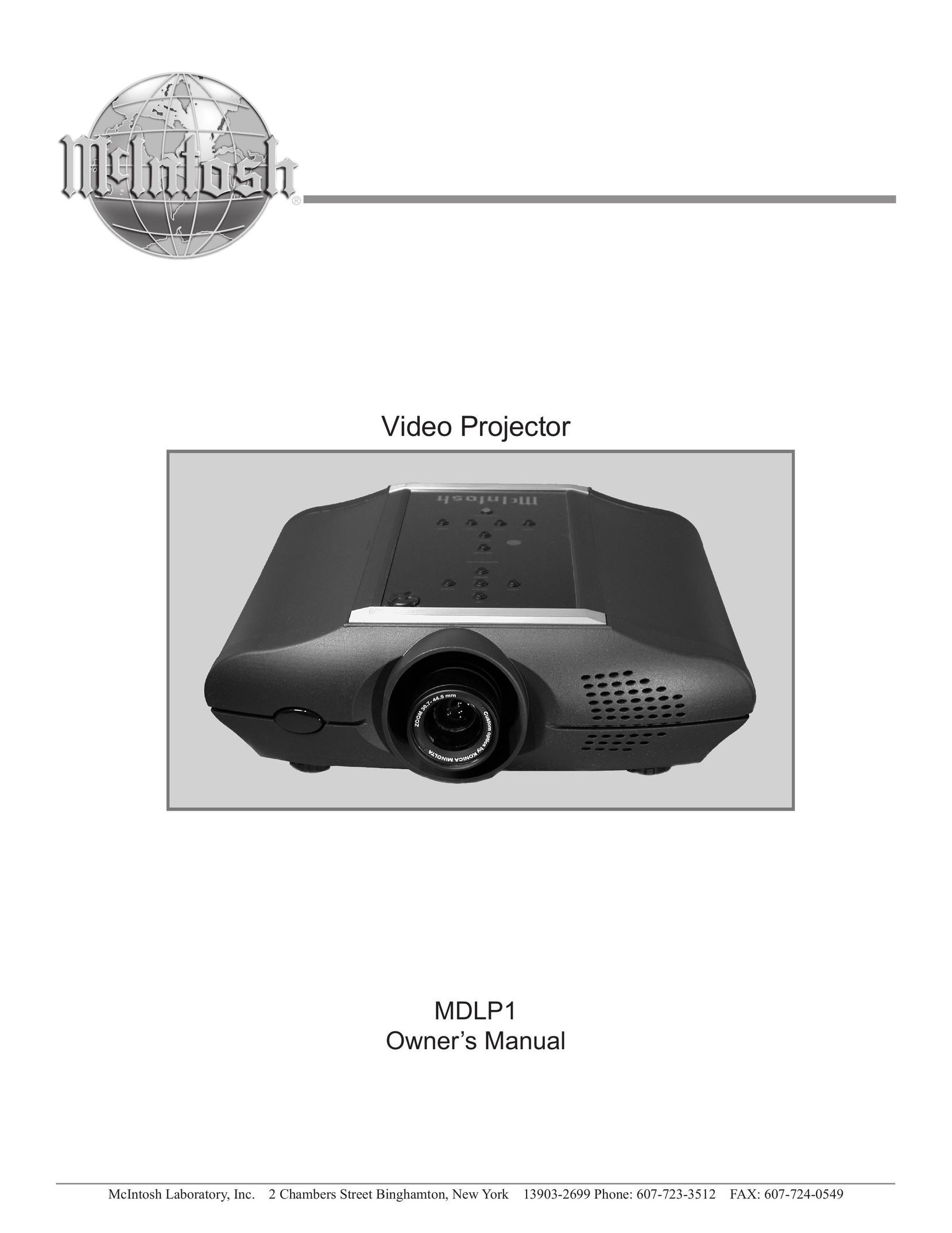 McIntosh MDLP1 Projector User Manual