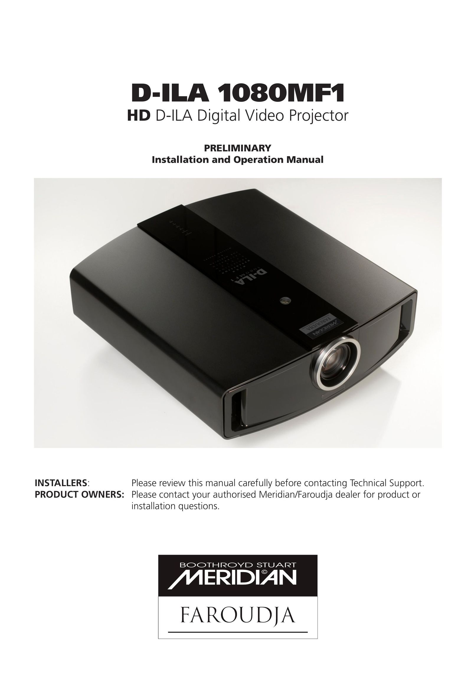 Meridian America D-ILA 1080MF1 Projector User Manual