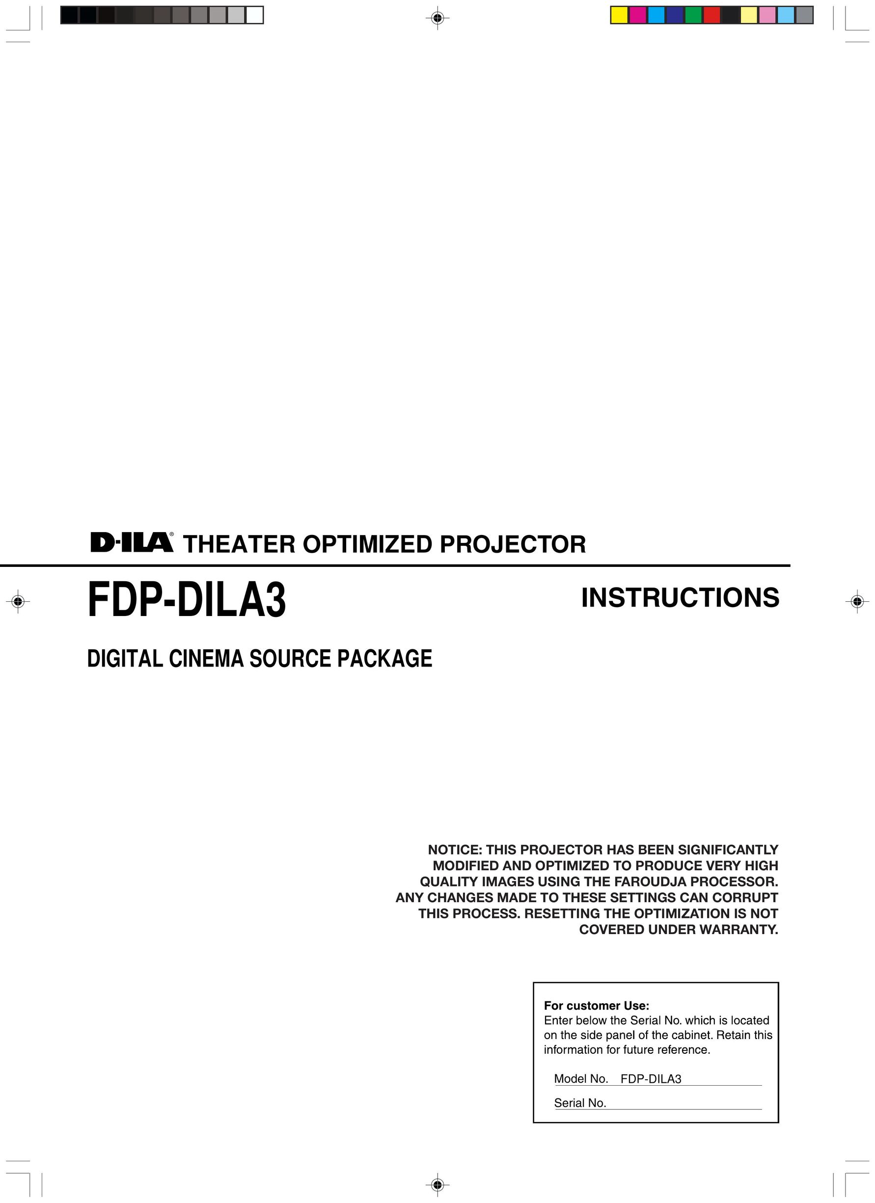 Meridian Audio FDP-DILA3 Projector User Manual