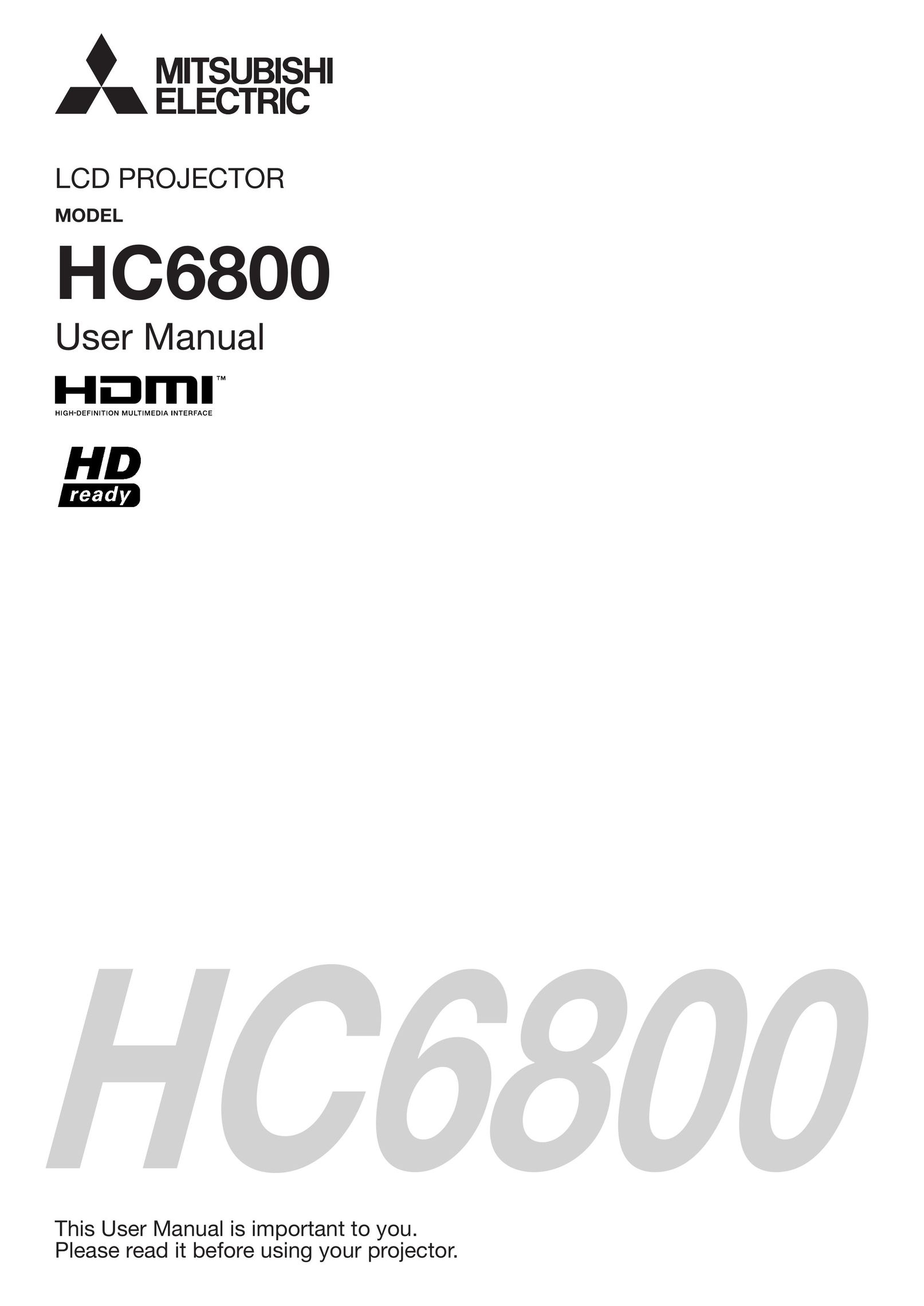 Mitsubishi Electronics HC6800 Projector User Manual