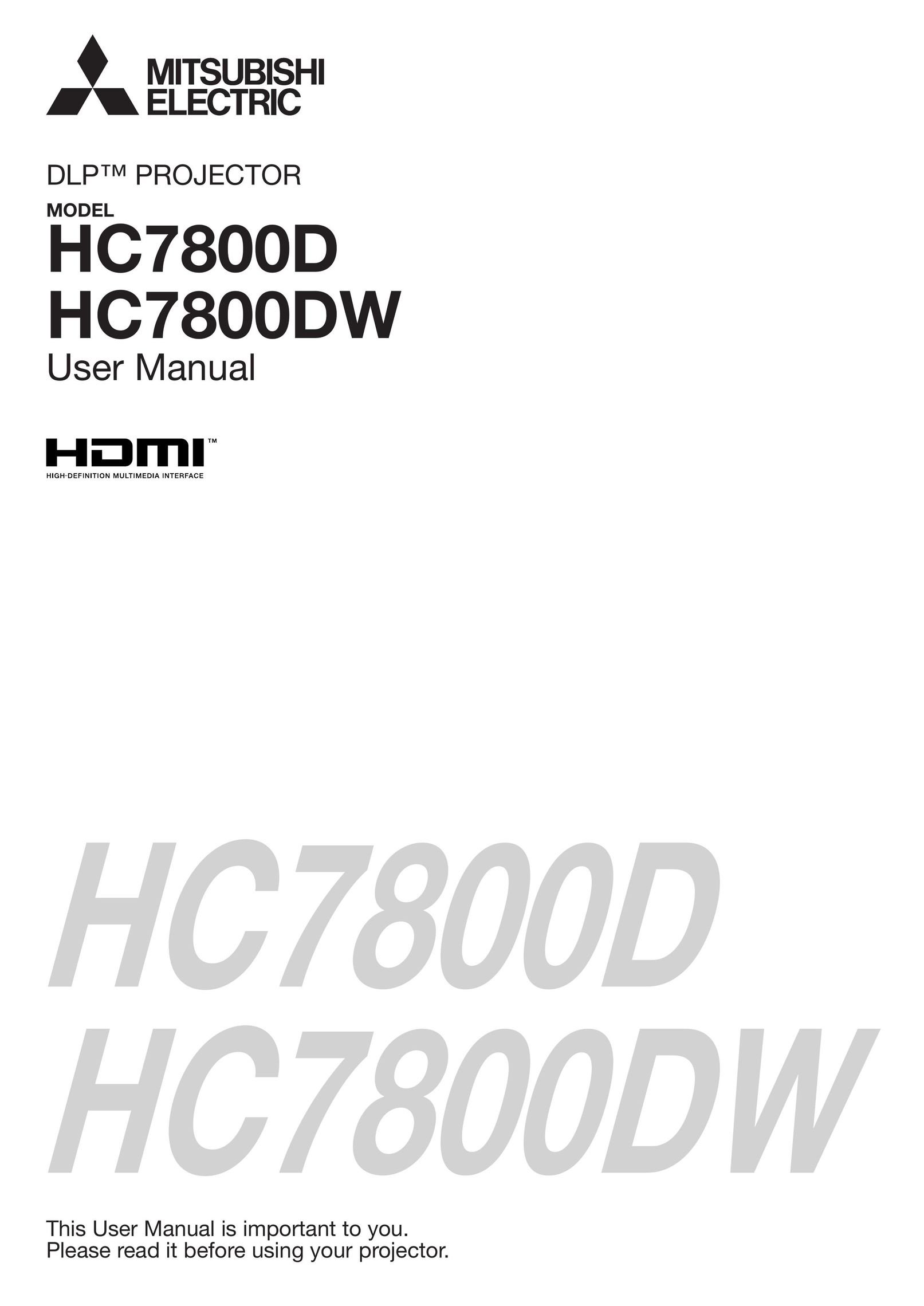 Mitsubishi Electronics HC7800D Projector User Manual