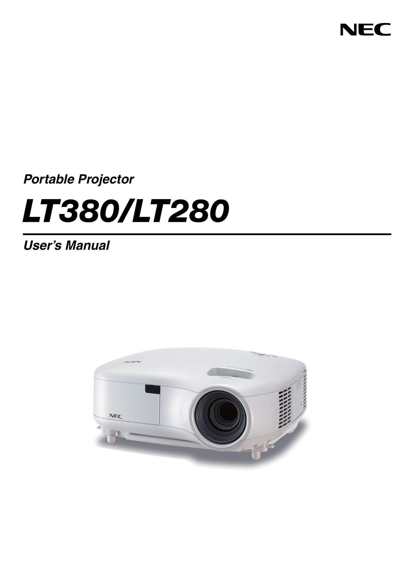NEC LT380 Projector User Manual