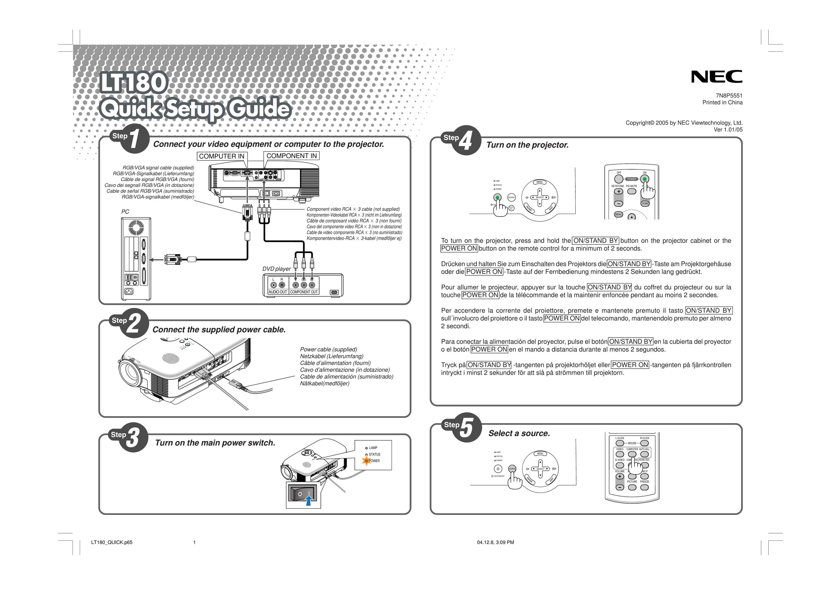 Nikon LT180 Projector User Manual
