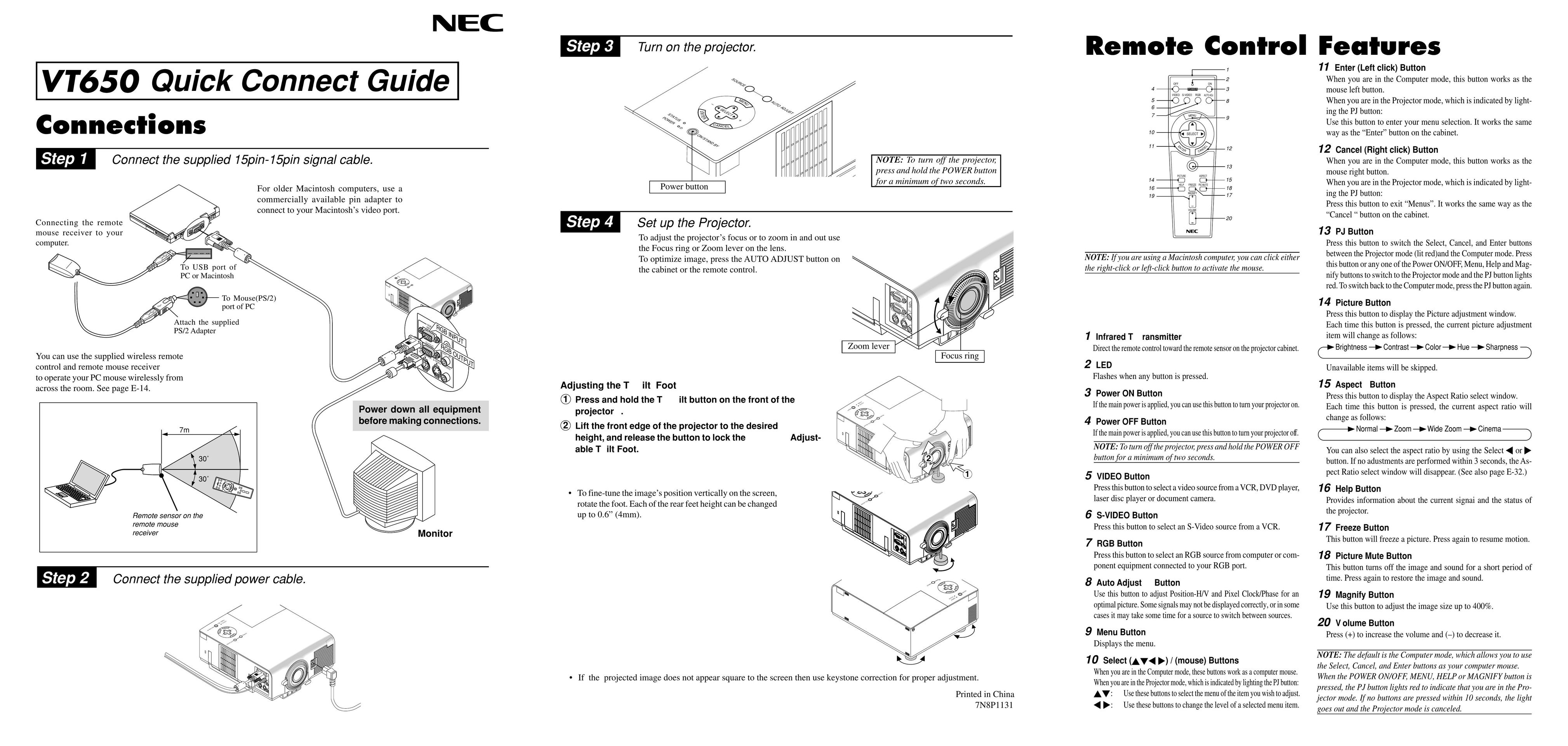 Nikon VT650 Projector User Manual