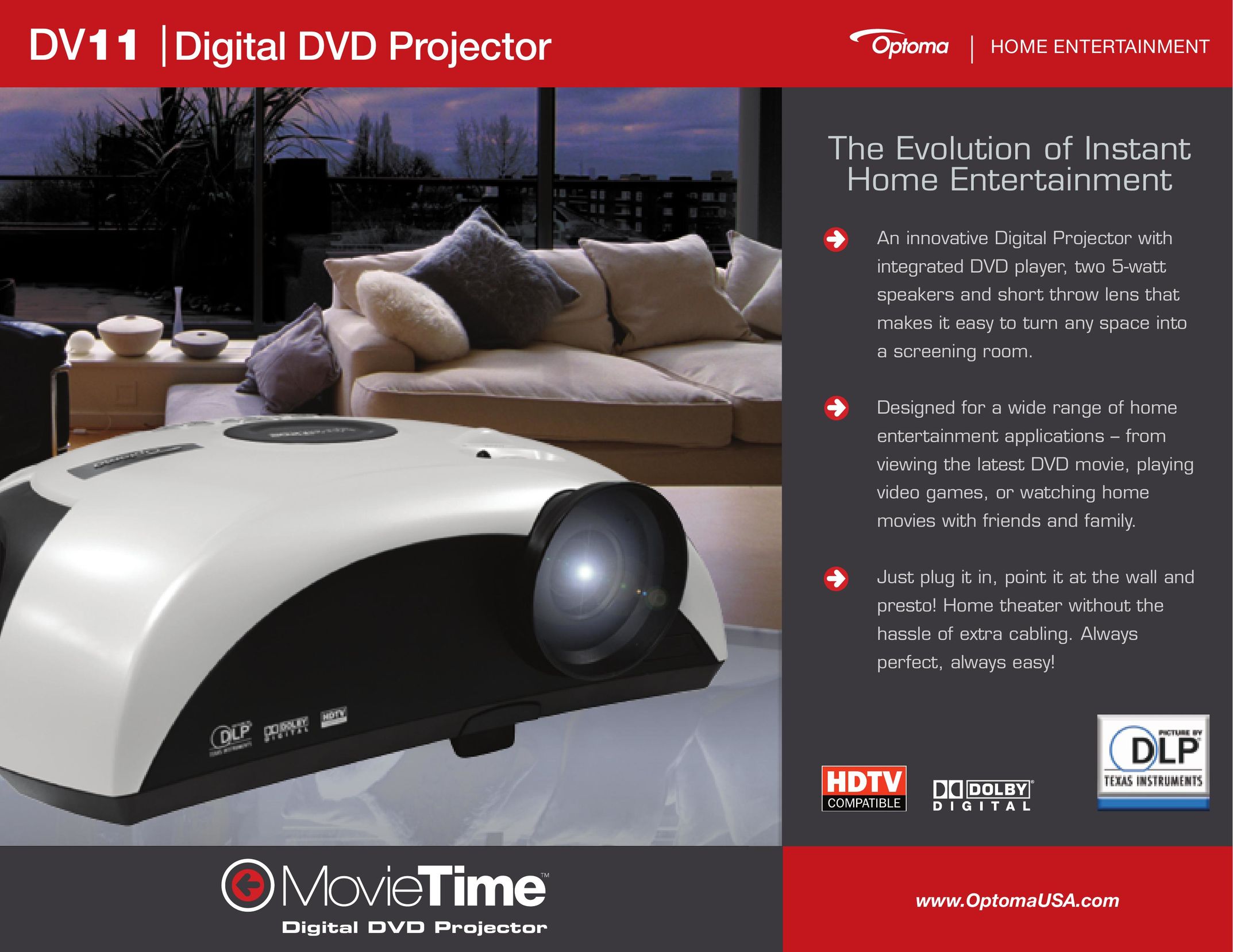 Optoma Technology DV11 Projector User Manual