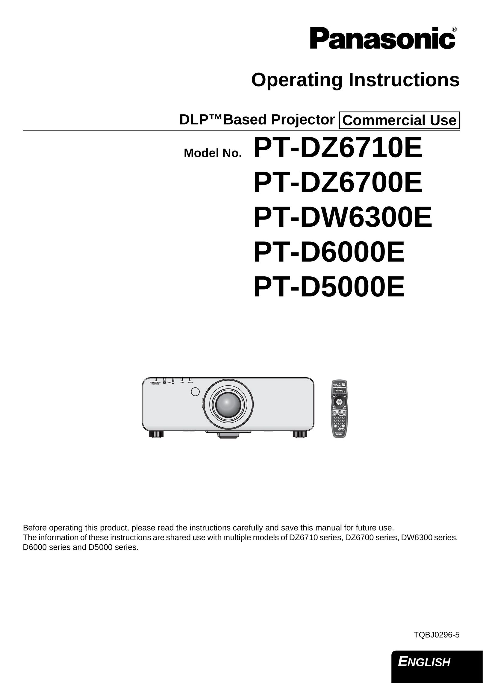 Panasonic D6KE Projector User Manual