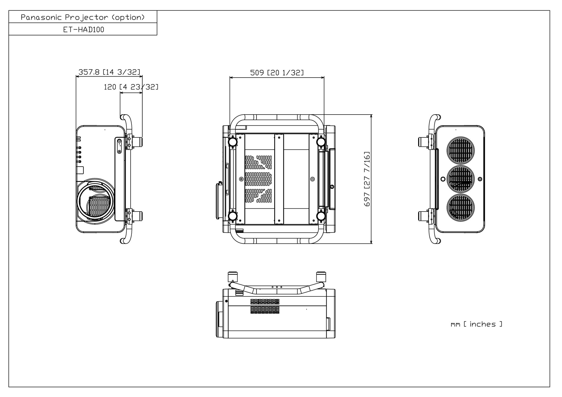 Panasonic ET-HAD100 Projector User Manual