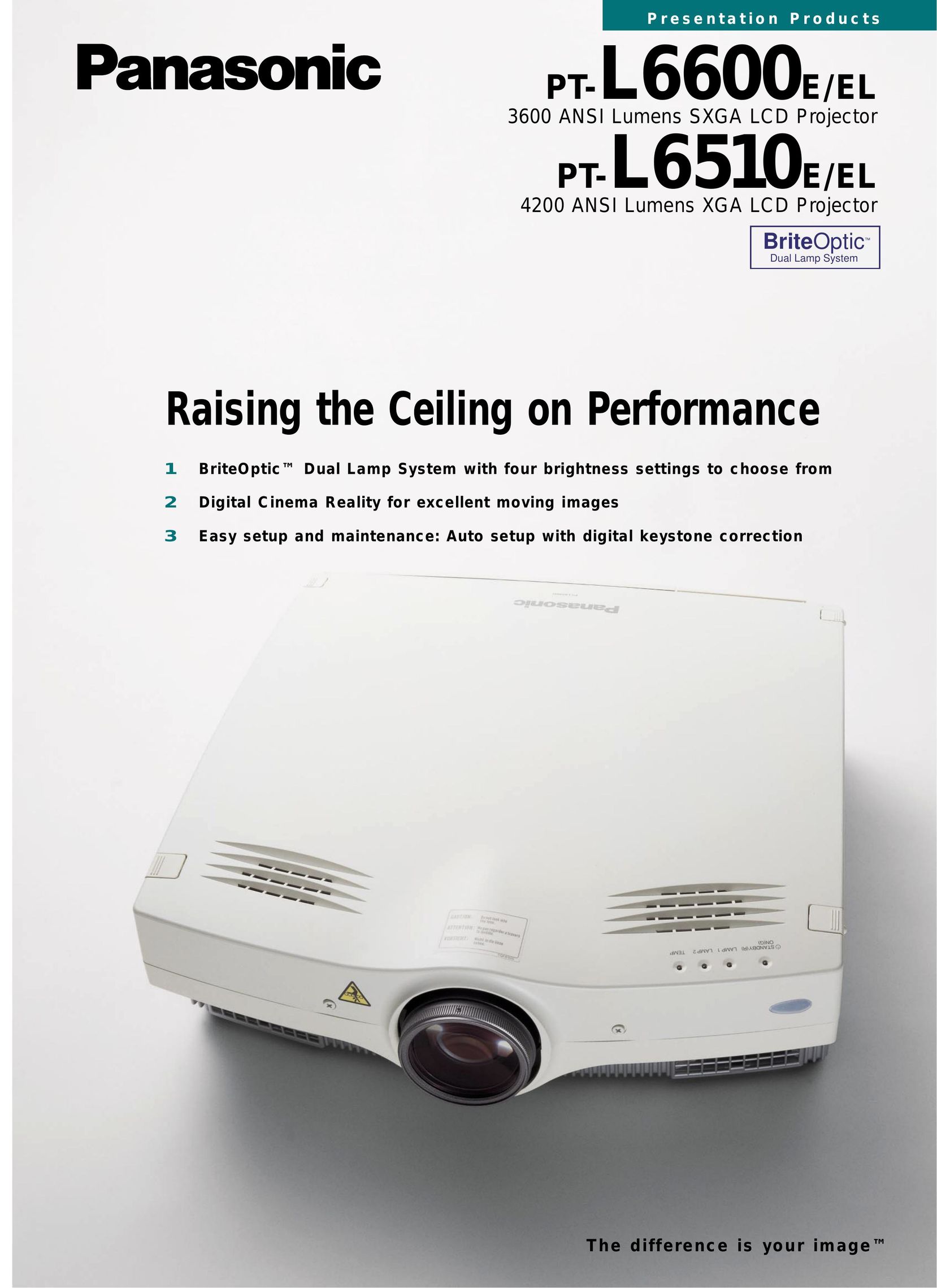 Panasonic L6510E Projector User Manual