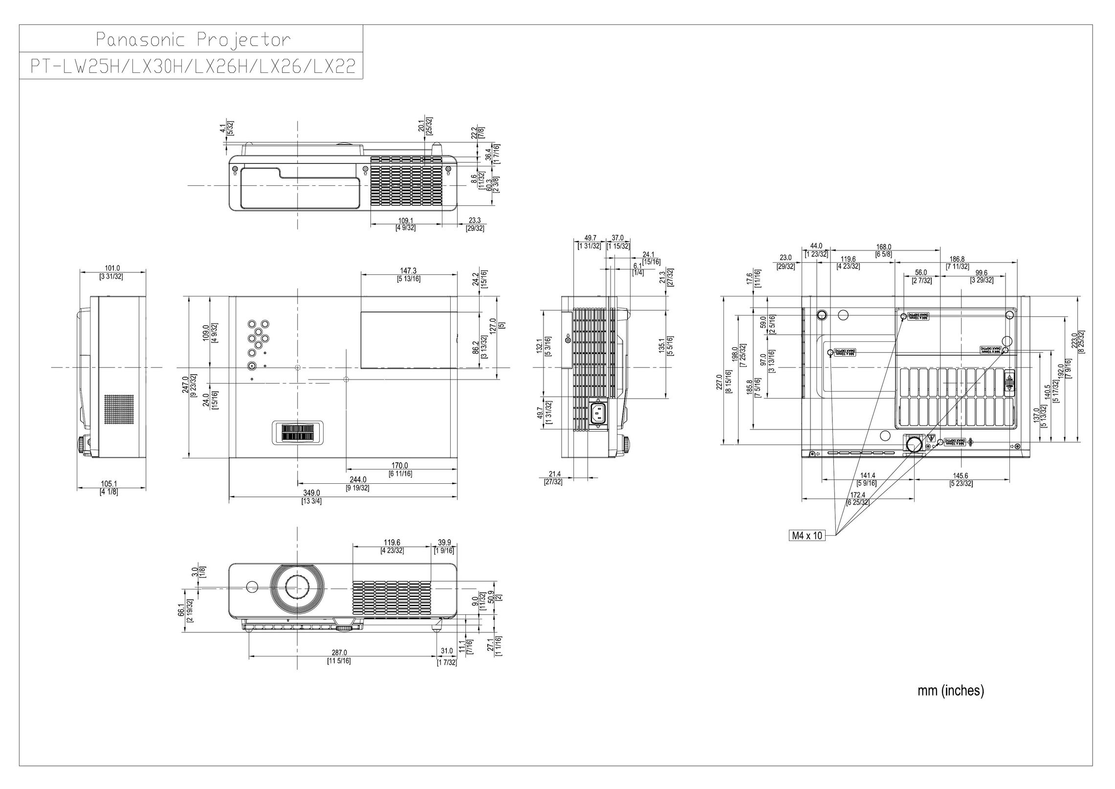 Panasonic LX26H Projector User Manual