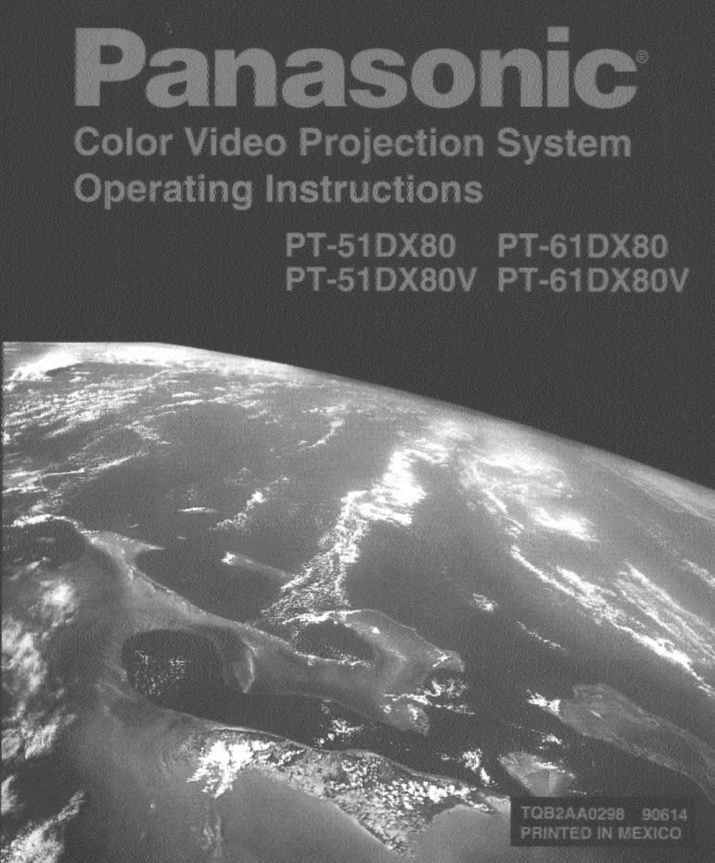 Panasonic PT-51DX80V Projector User Manual