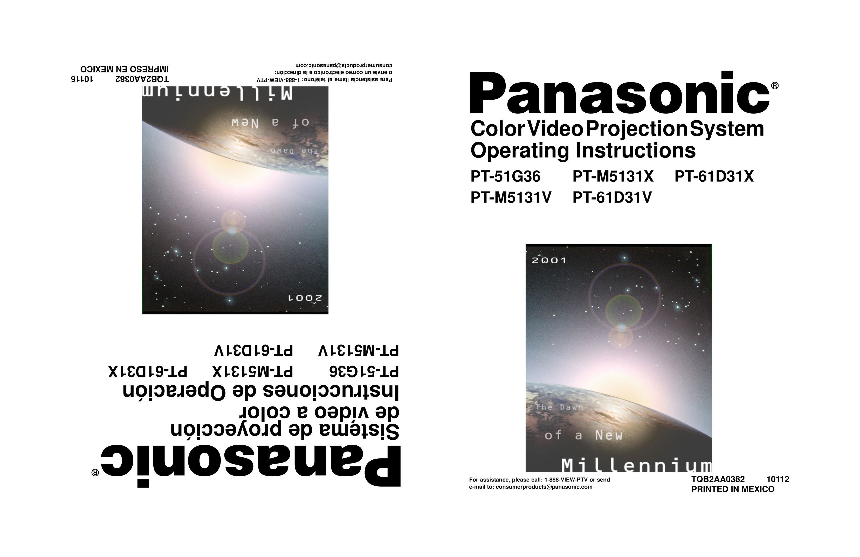 Panasonic PT-61D31V Projector User Manual