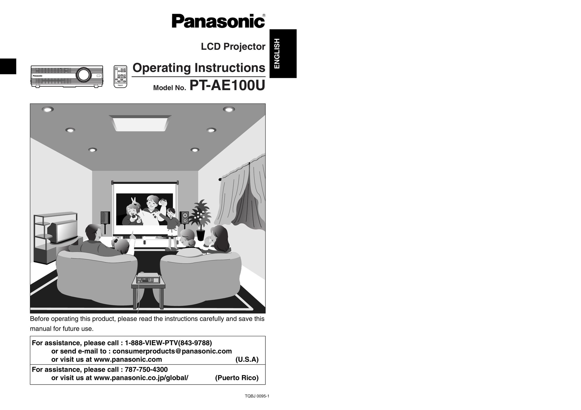 Panasonic PT-AE100U Projector User Manual