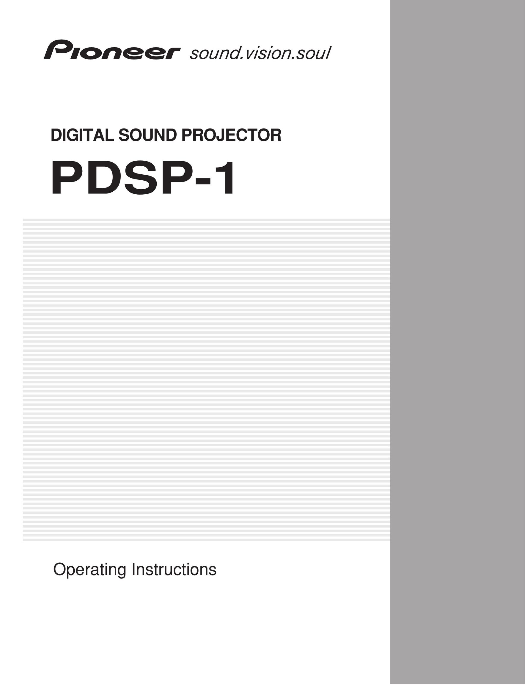 Pioneer PDSP-1 Projector User Manual