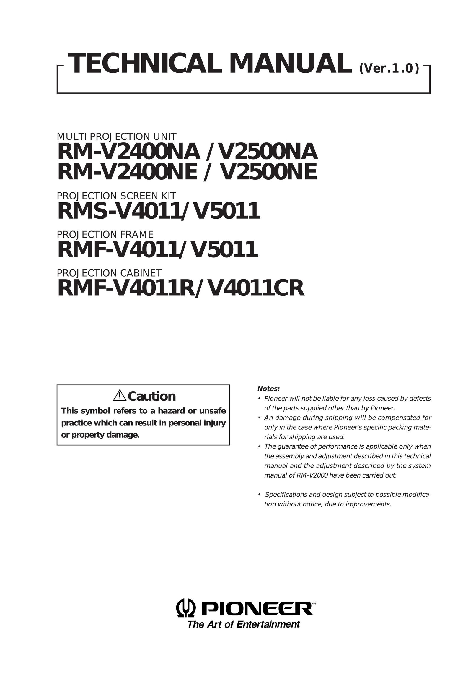 Pioneer RM-V2400NA Projector User Manual