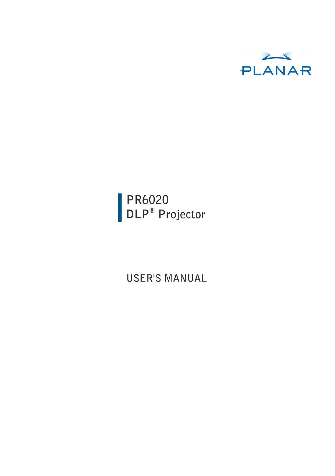 Planar PR6020 Projector User Manual