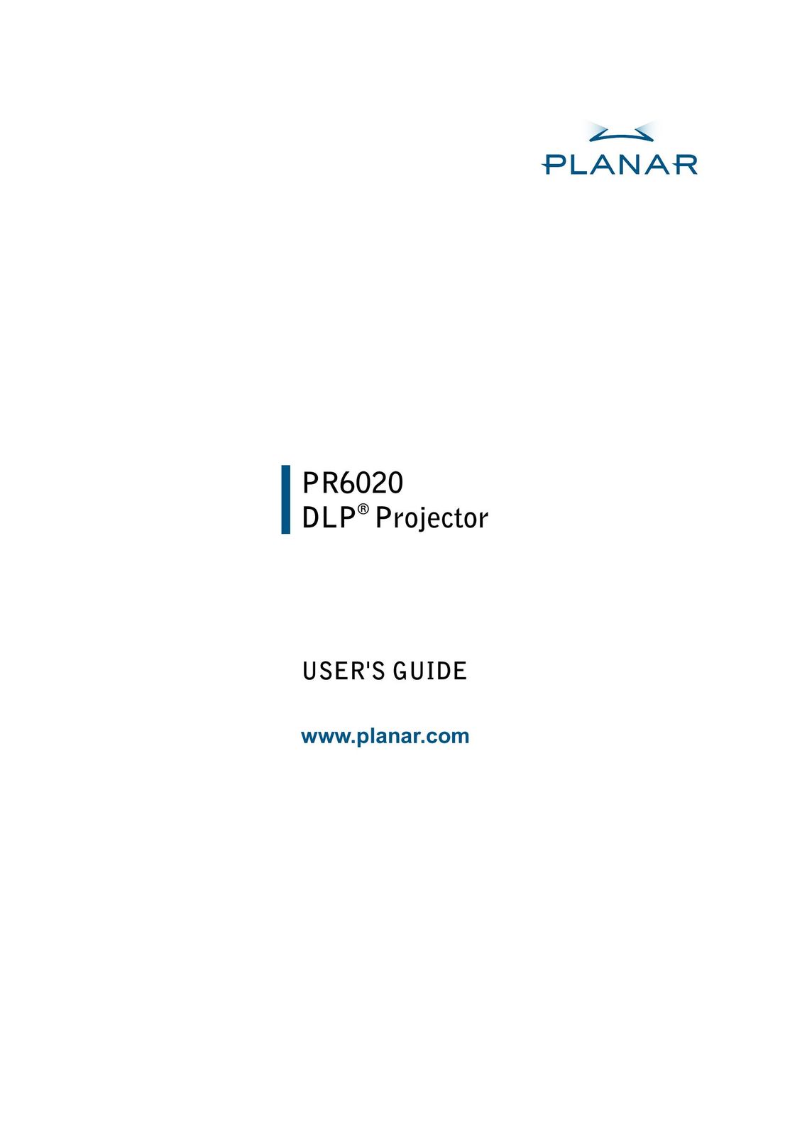 Planar PR6020 Projector User Manual