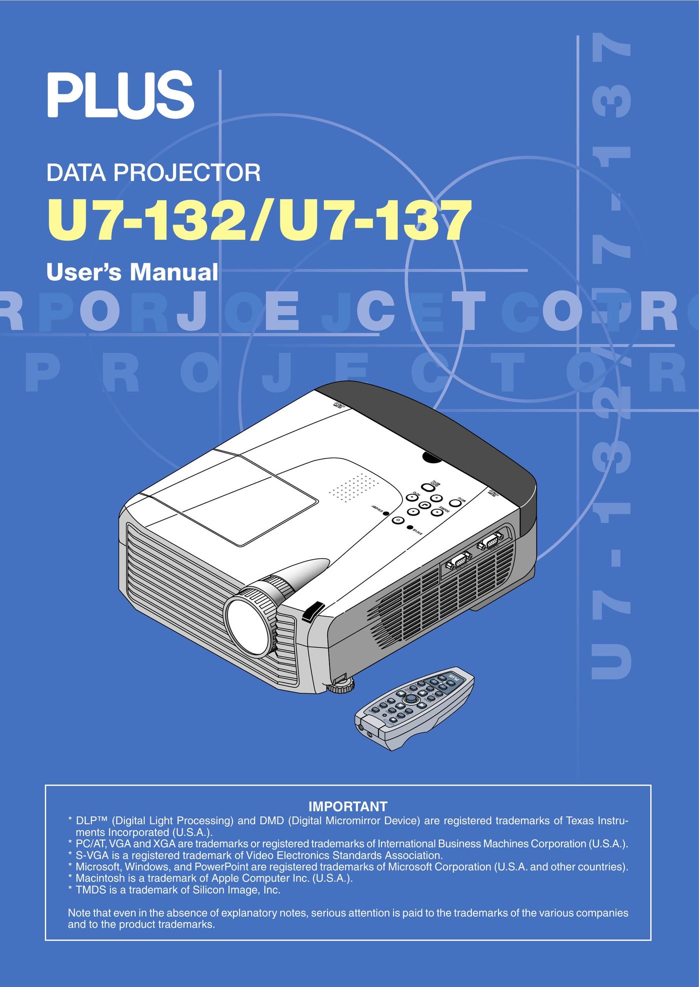 PLUS Vision U7-132/U7-137 Projector User Manual