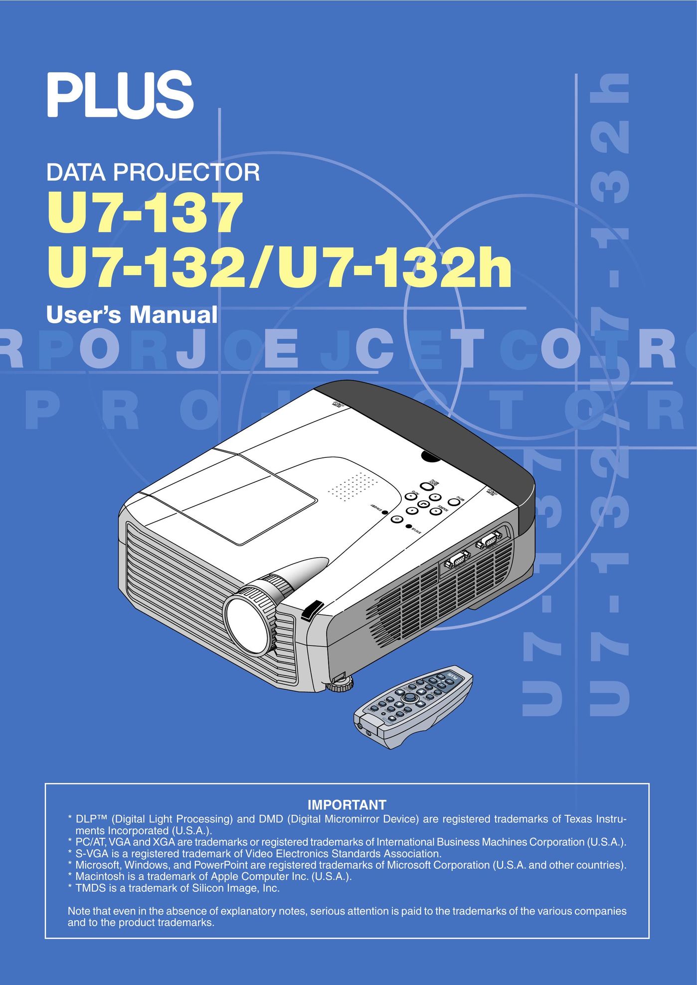 PLUS Vision U7-132h Projector User Manual