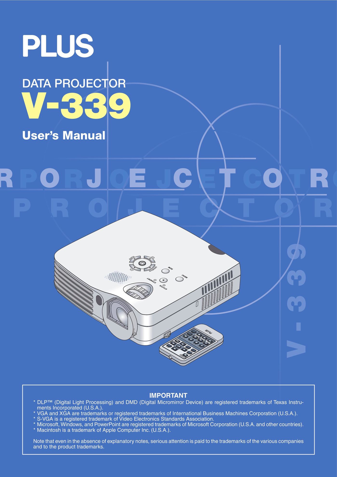 PLUS Vision V-339 Projector User Manual