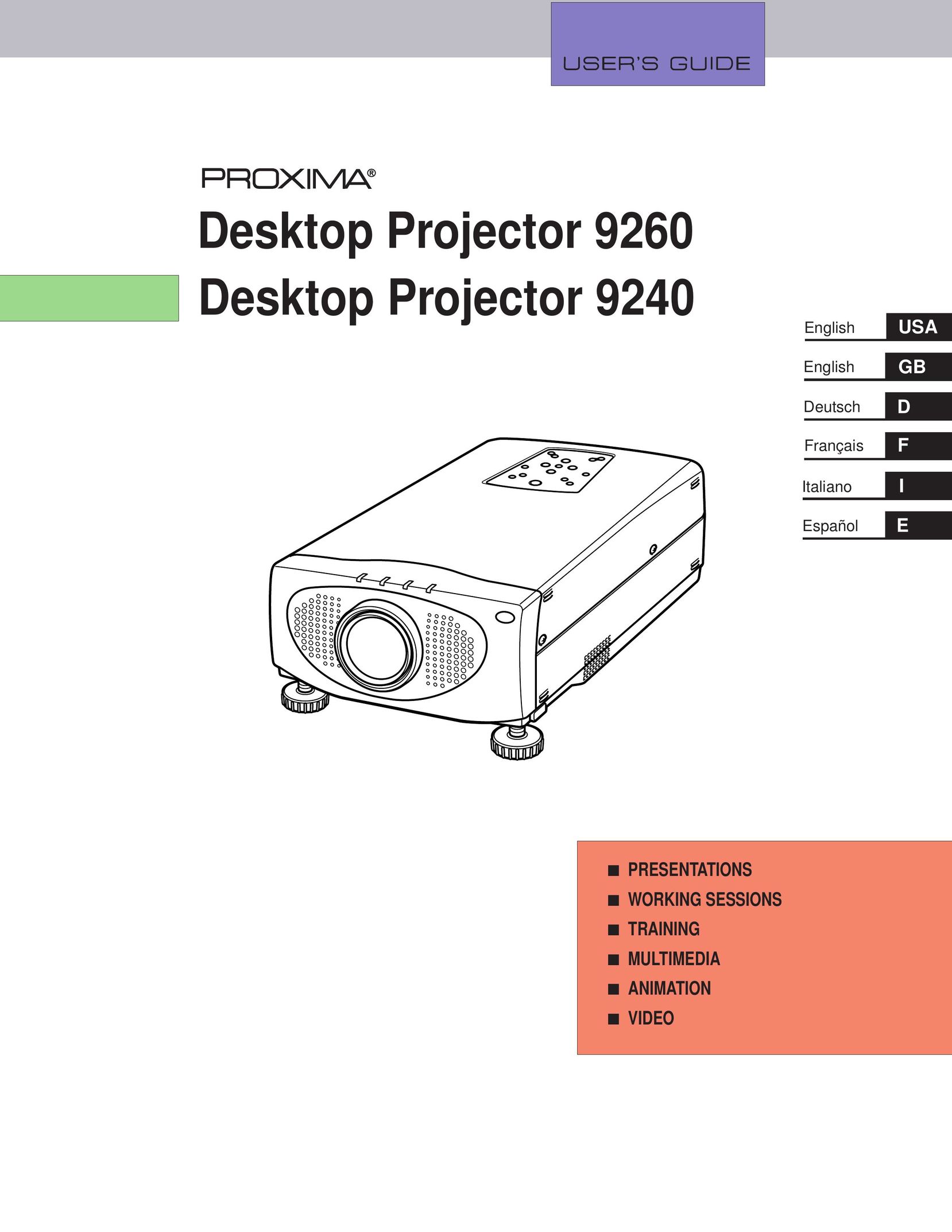 Proxima ASA 9260/9240 Projector User Manual