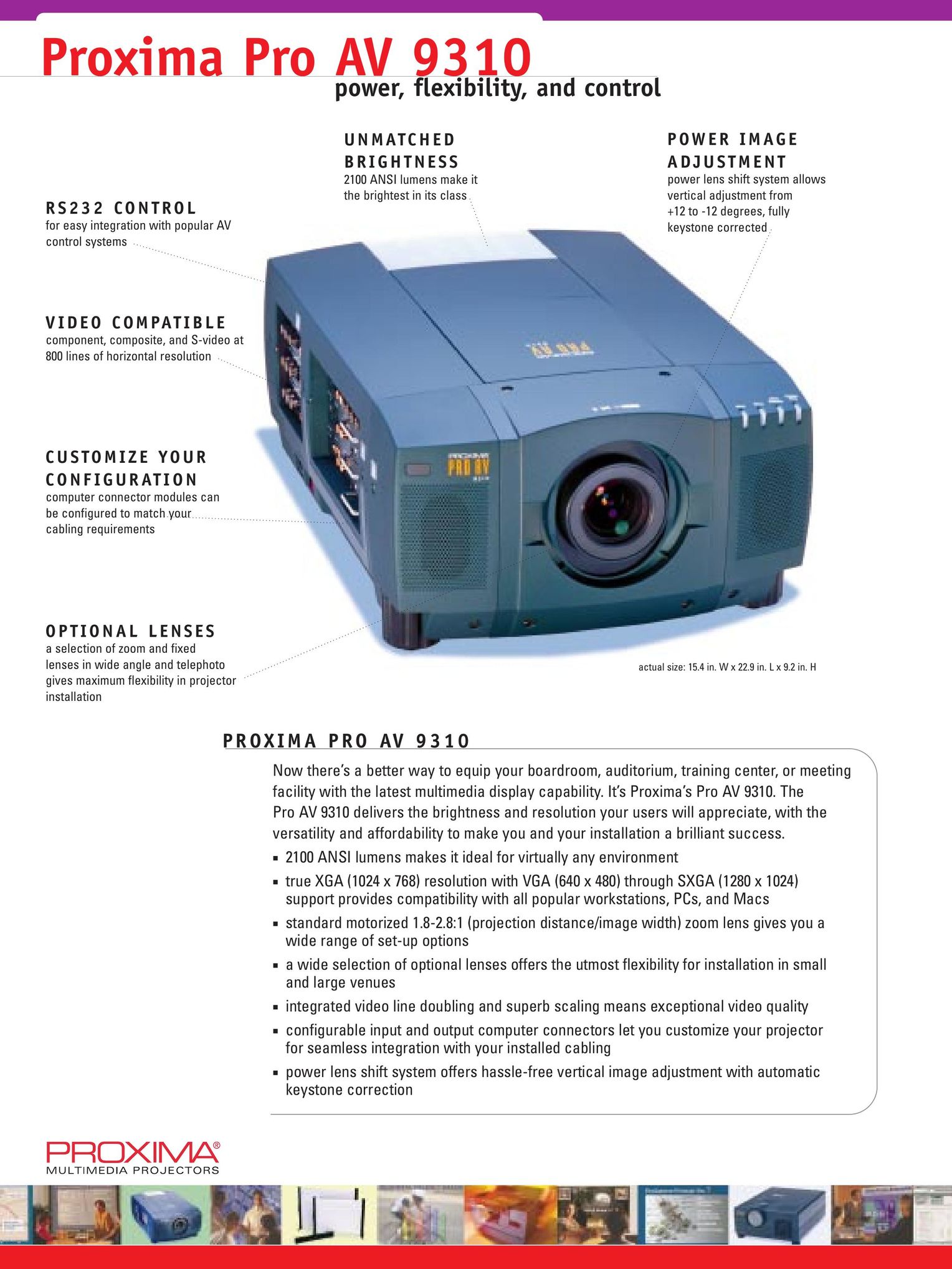 Proxima ASA AV 9310 Projector User Manual