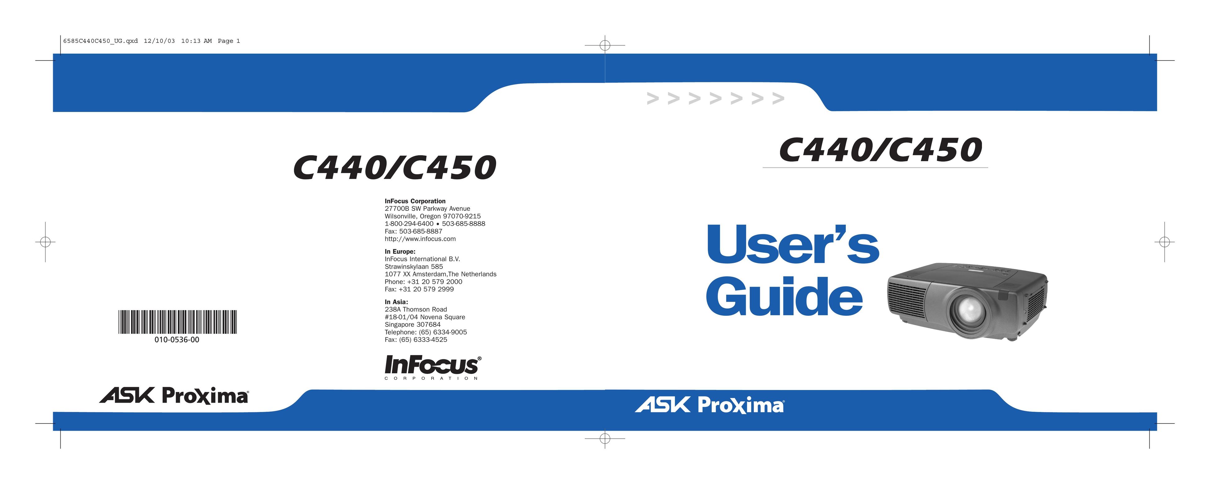 Proxima ASA C450 Projector User Manual