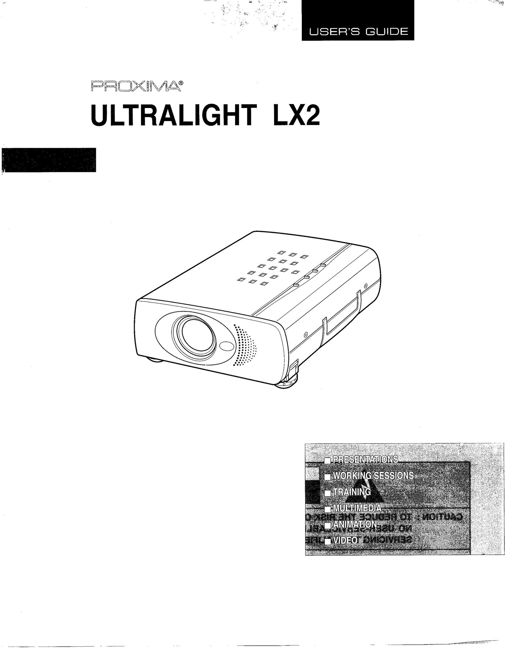 Proxima ASA LX2 Projector User Manual