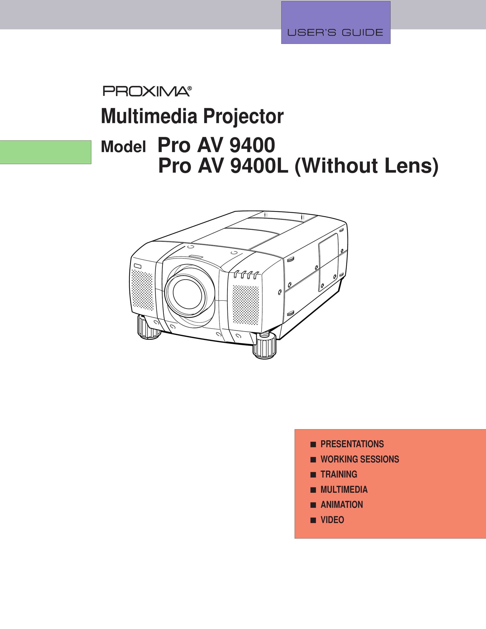 Proxima ASA Pro AV 9400 Projector User Manual