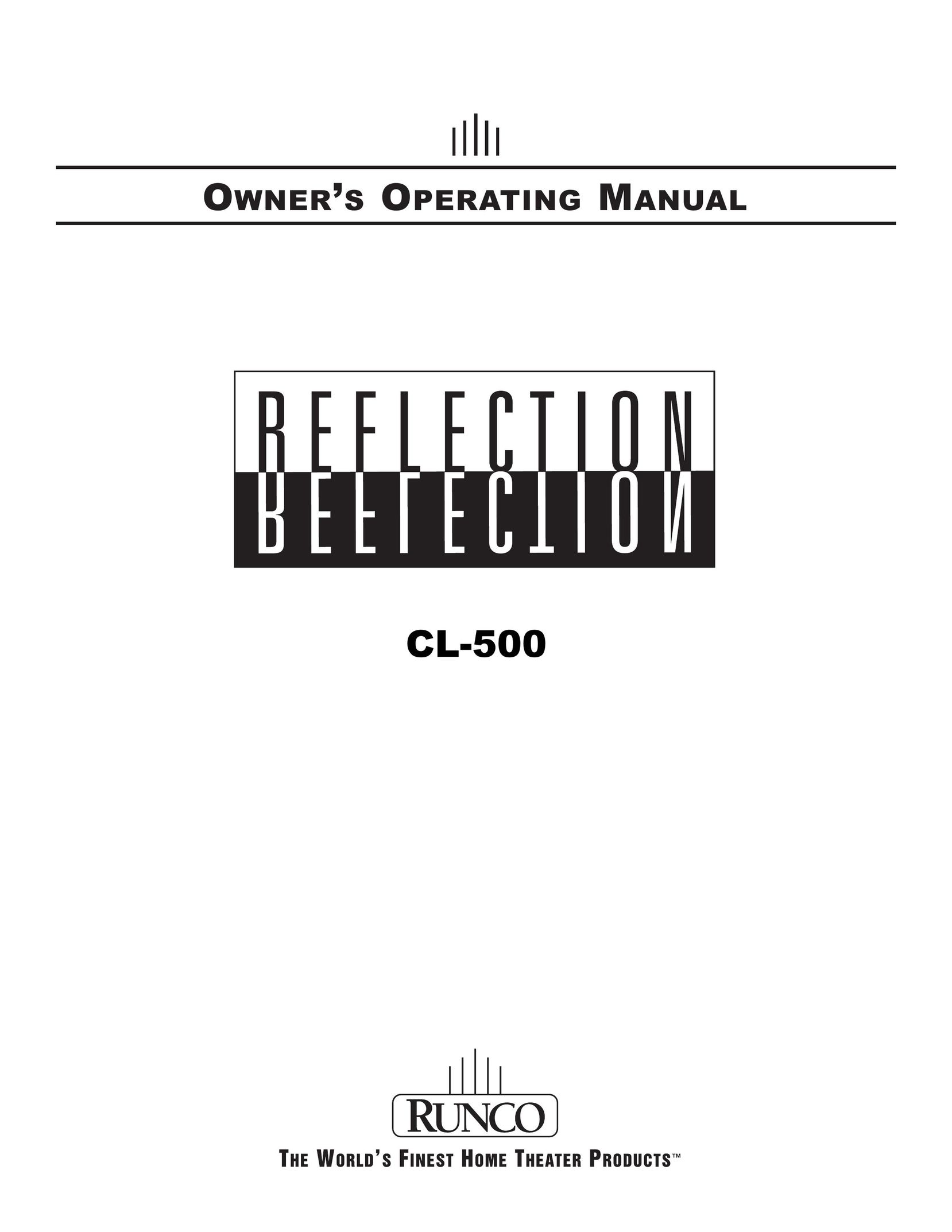 Runco CL-500 Projector User Manual