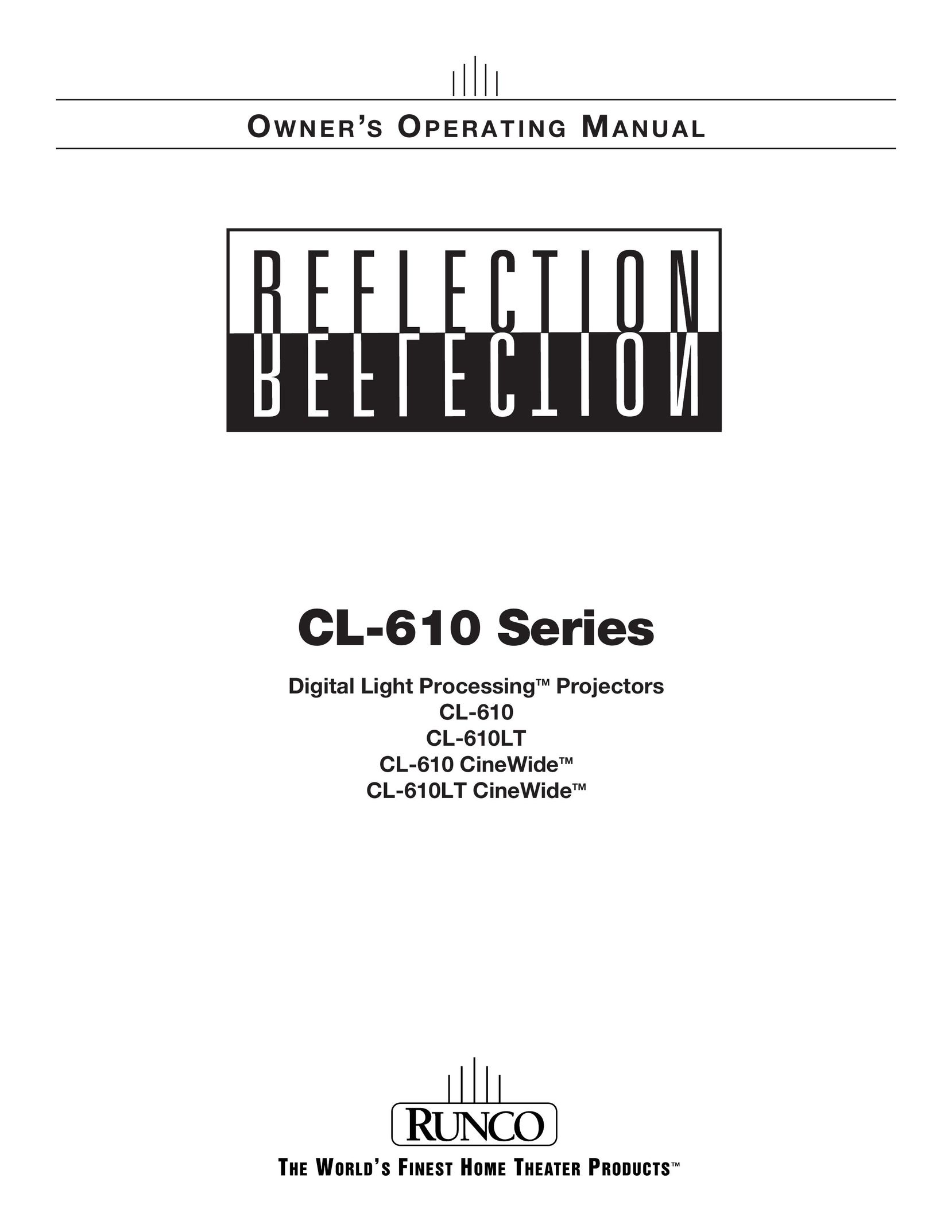 Runco CL-610 Projector User Manual