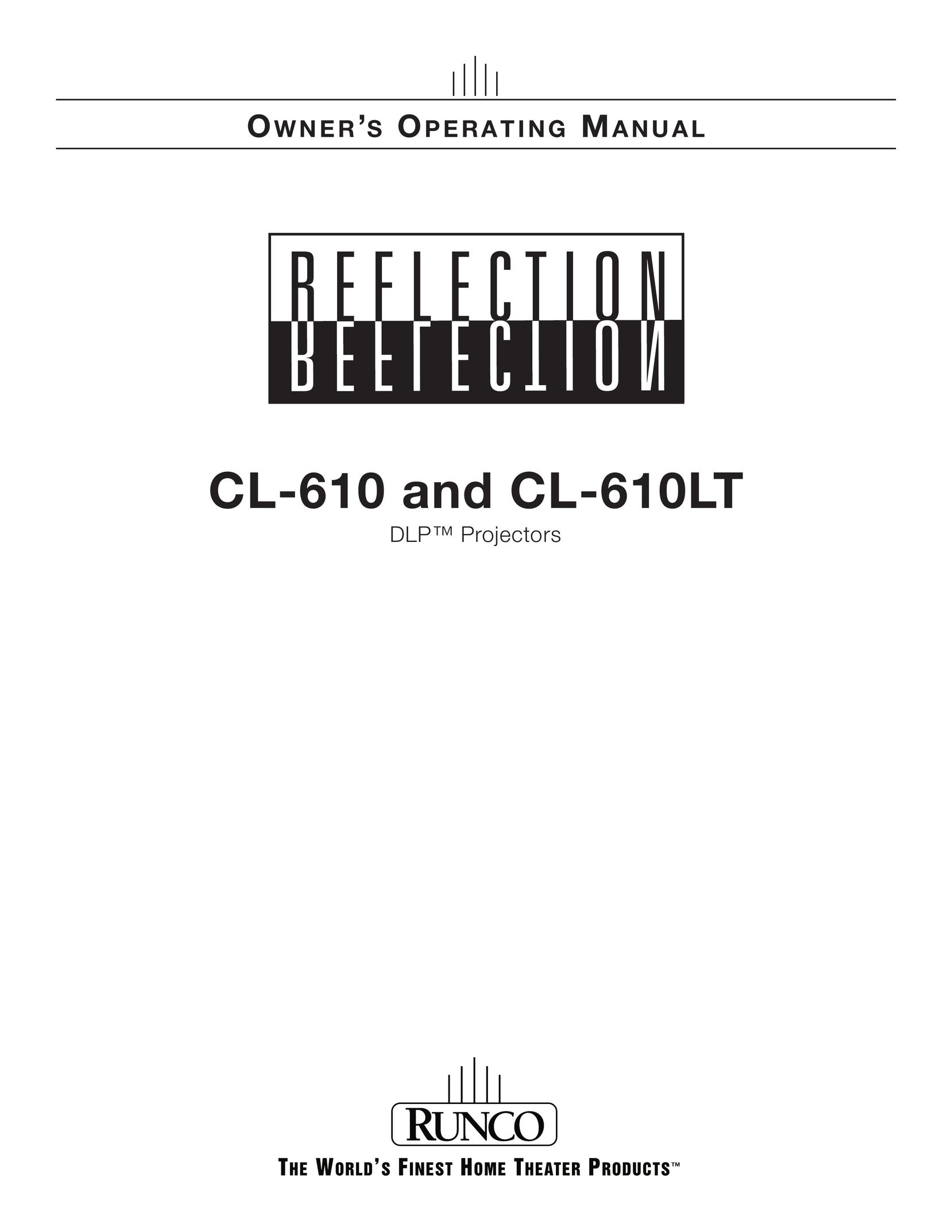Runco CL-610LT Projector User Manual