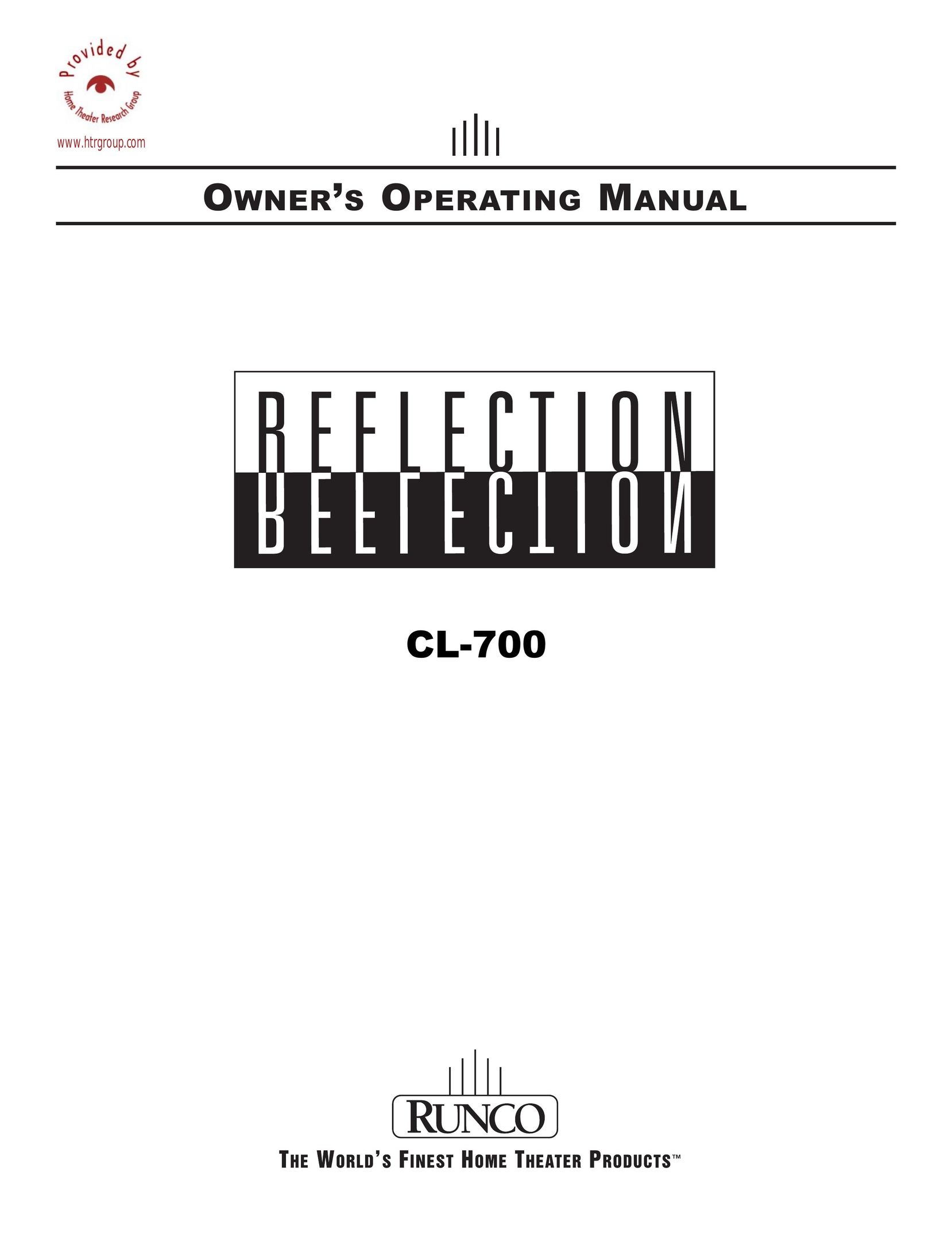 Runco CL-700 Projector User Manual