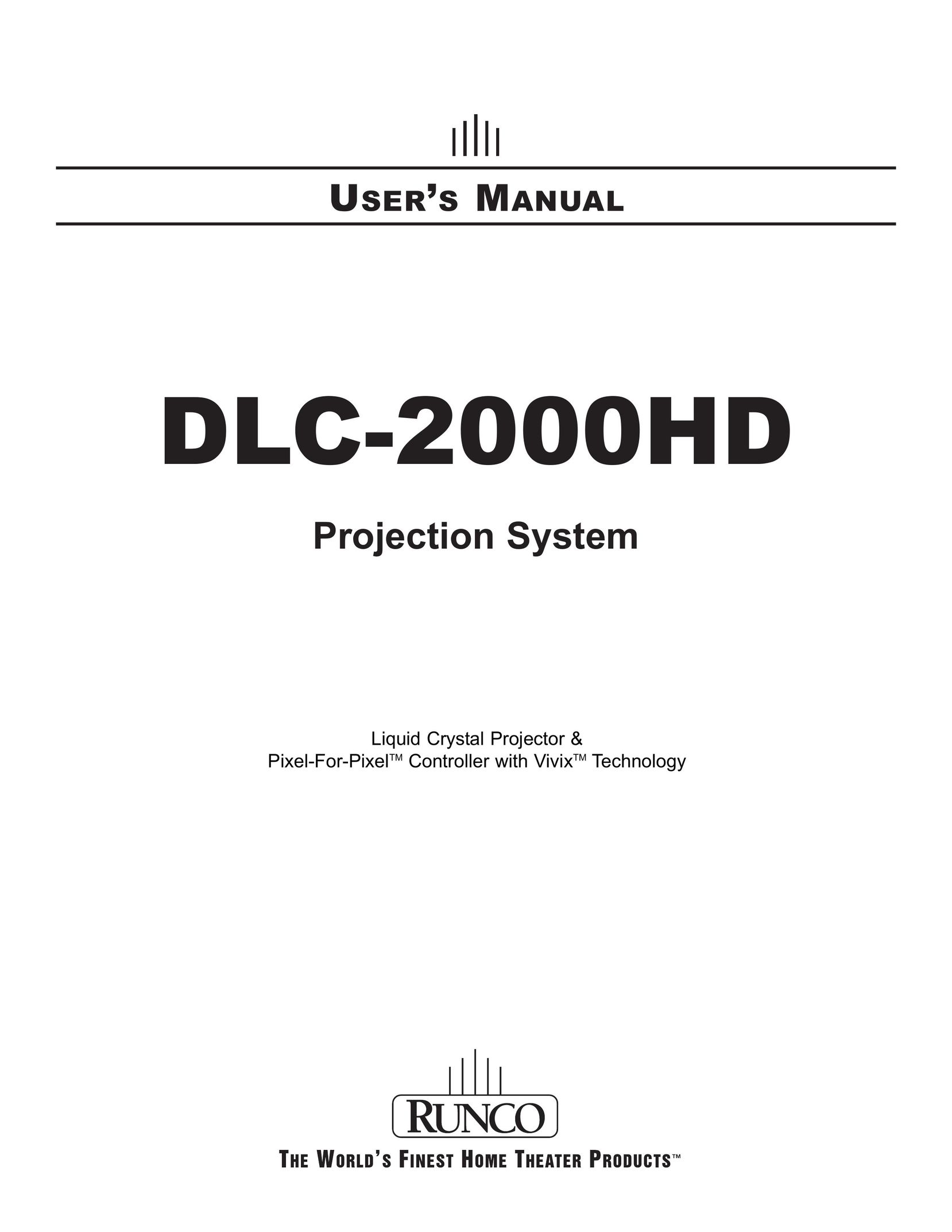 Runco DLC-2000HD Projector User Manual