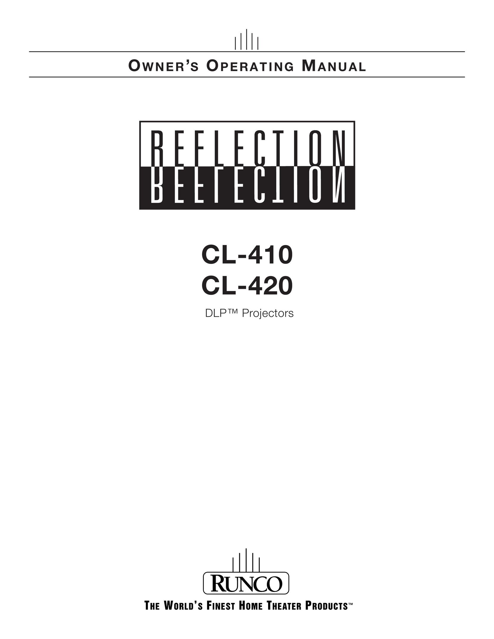 Runco Reflection Projector User Manual